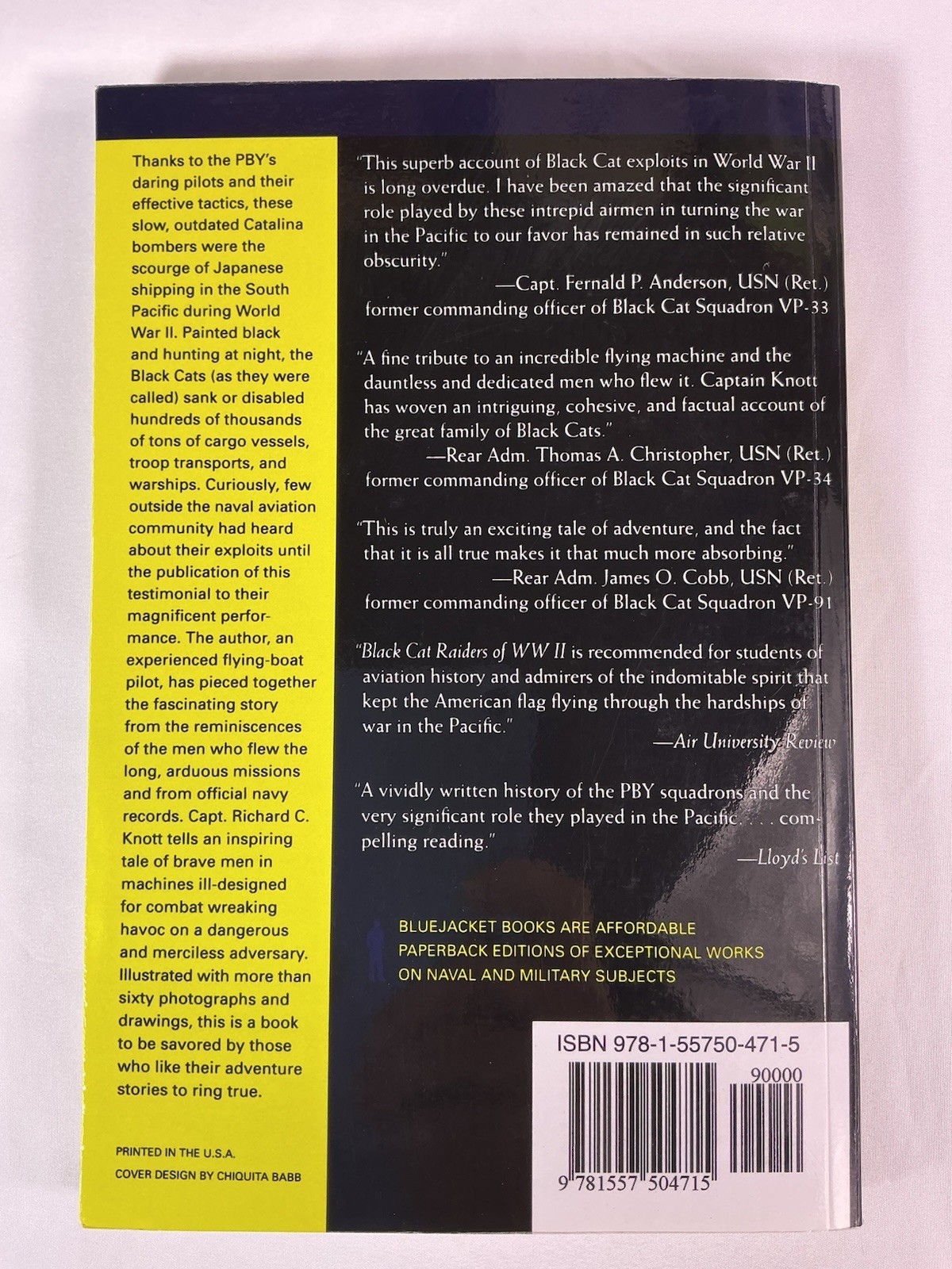 Black Cat Raiders of WWII BlueJacket Books (Naval Institute Press) Trade PB