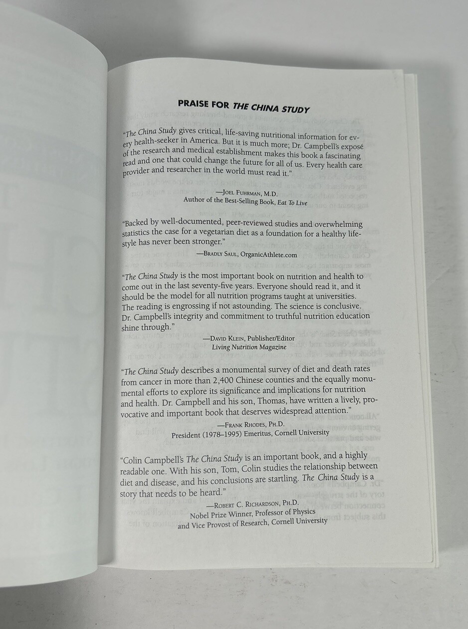 The China Study: The Most Comprehensive Study of Nutrition Ever Cond – VERY GOOD