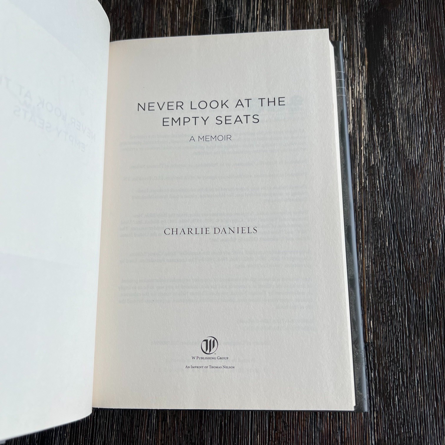 Never Look at the Empty Seats A Memoir Charlie Daniels 1st Edition Signed w/ COA