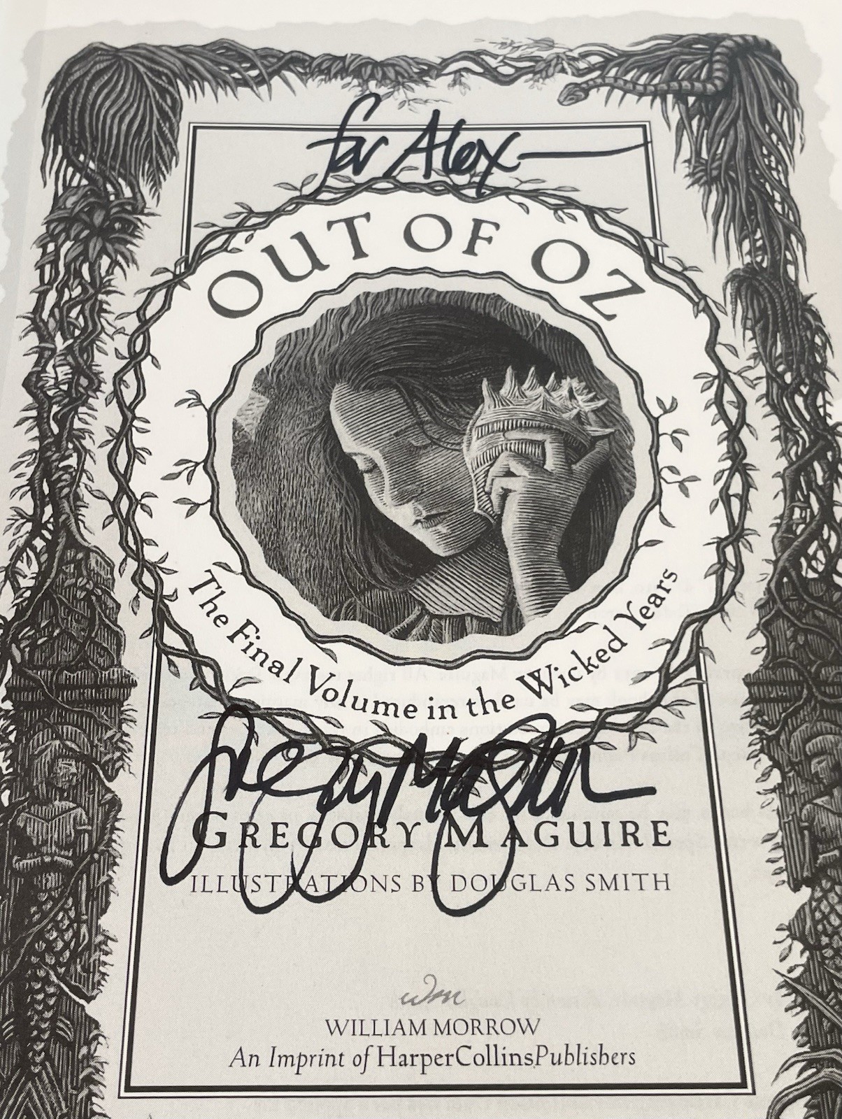 SIGNED (Wicked) OUT OF OZ by Gregory Maguire 1st Edition 1st Printing 2011 HCDJ