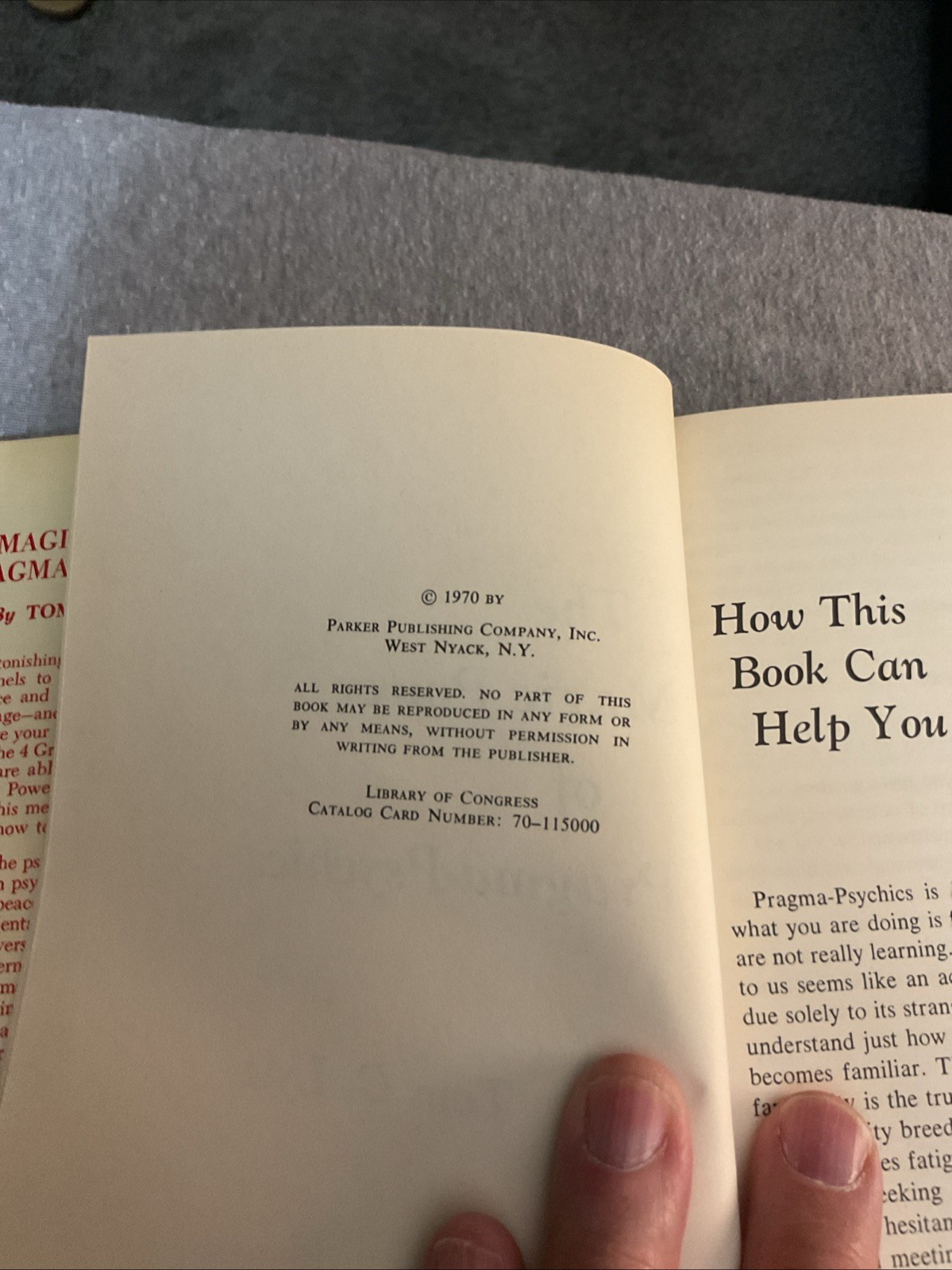The Magic Power of Pragma-Psychics Tom C. Lyle 1970 HC Dust Jacket 1st ED.