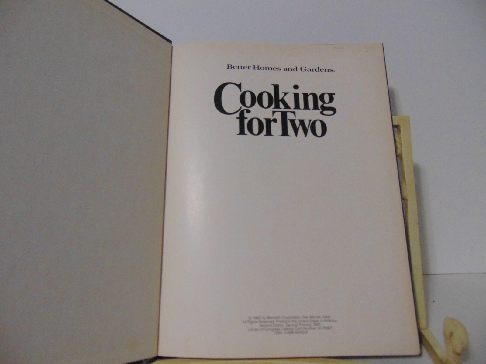 Vintage Better Homes and Gardens Cooking for Two 1982 Meredith Corp