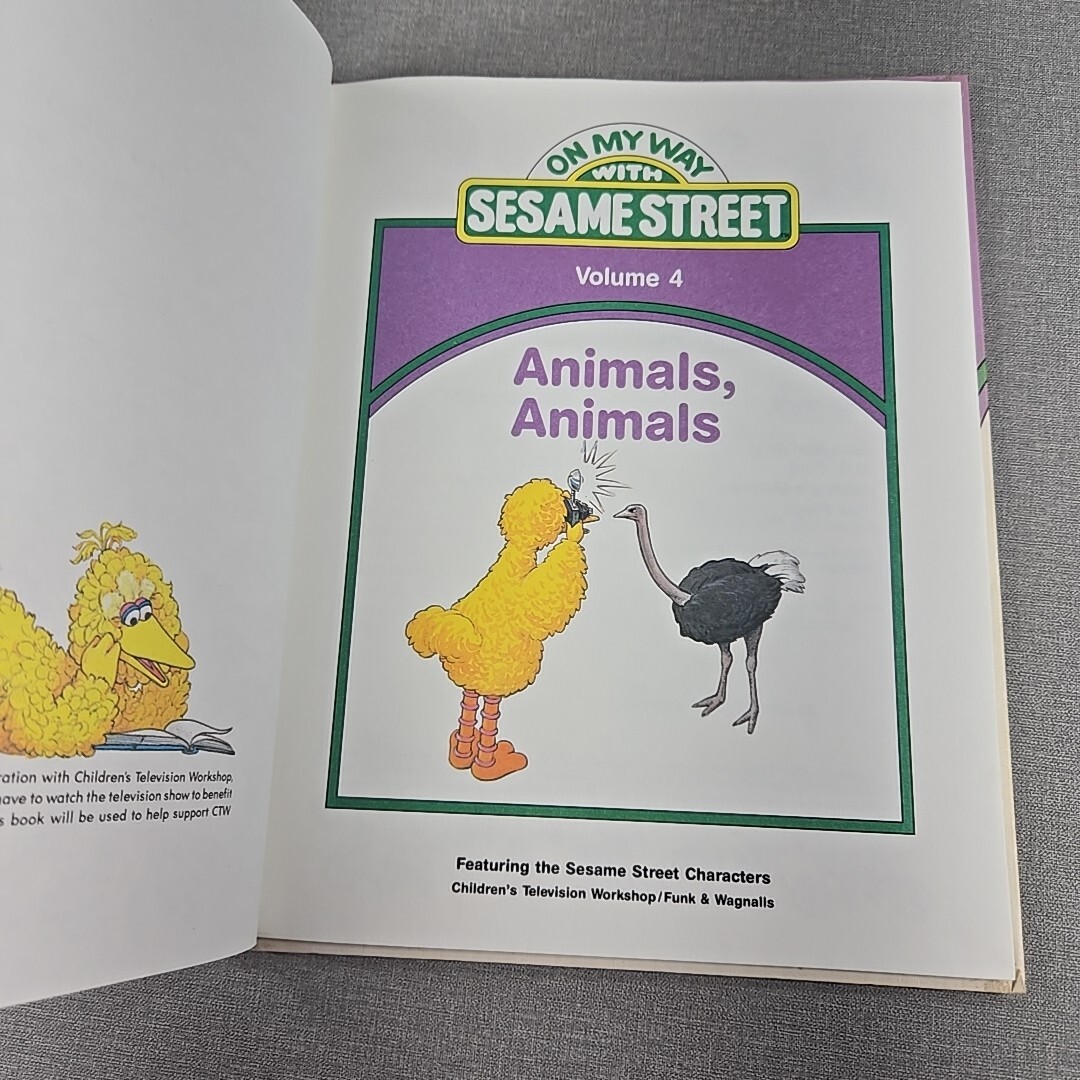On My Way With Sesame Street Volume 4 Animals 1989 Hardcover Book