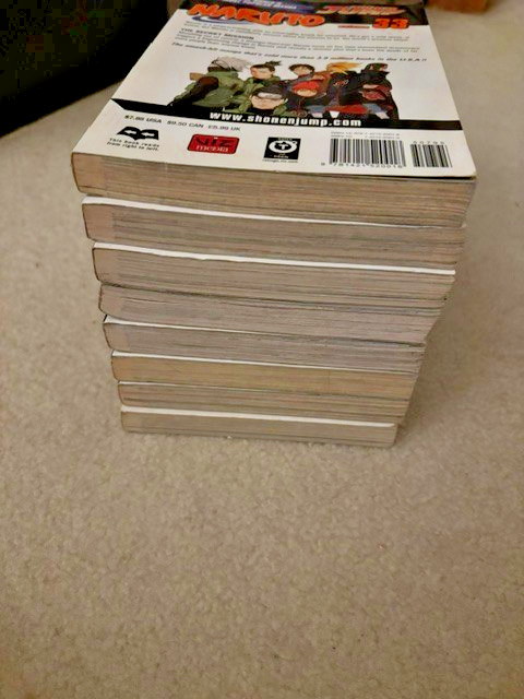 Lot of 8 Naruto Manga Volumes 33-37, 40-42 English First Edition & First Print