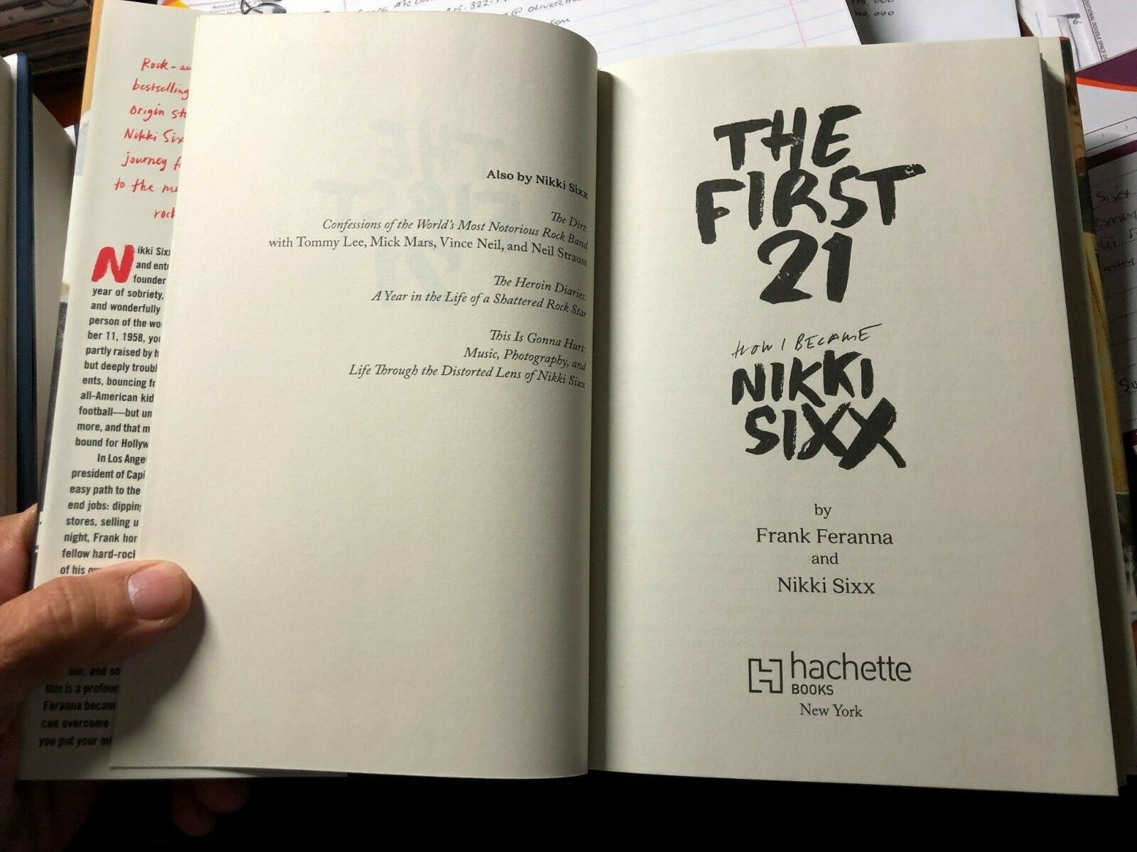 “The First 21” by Nikki Sixx Signed 1st / 1st 2021 HC Motley Crue