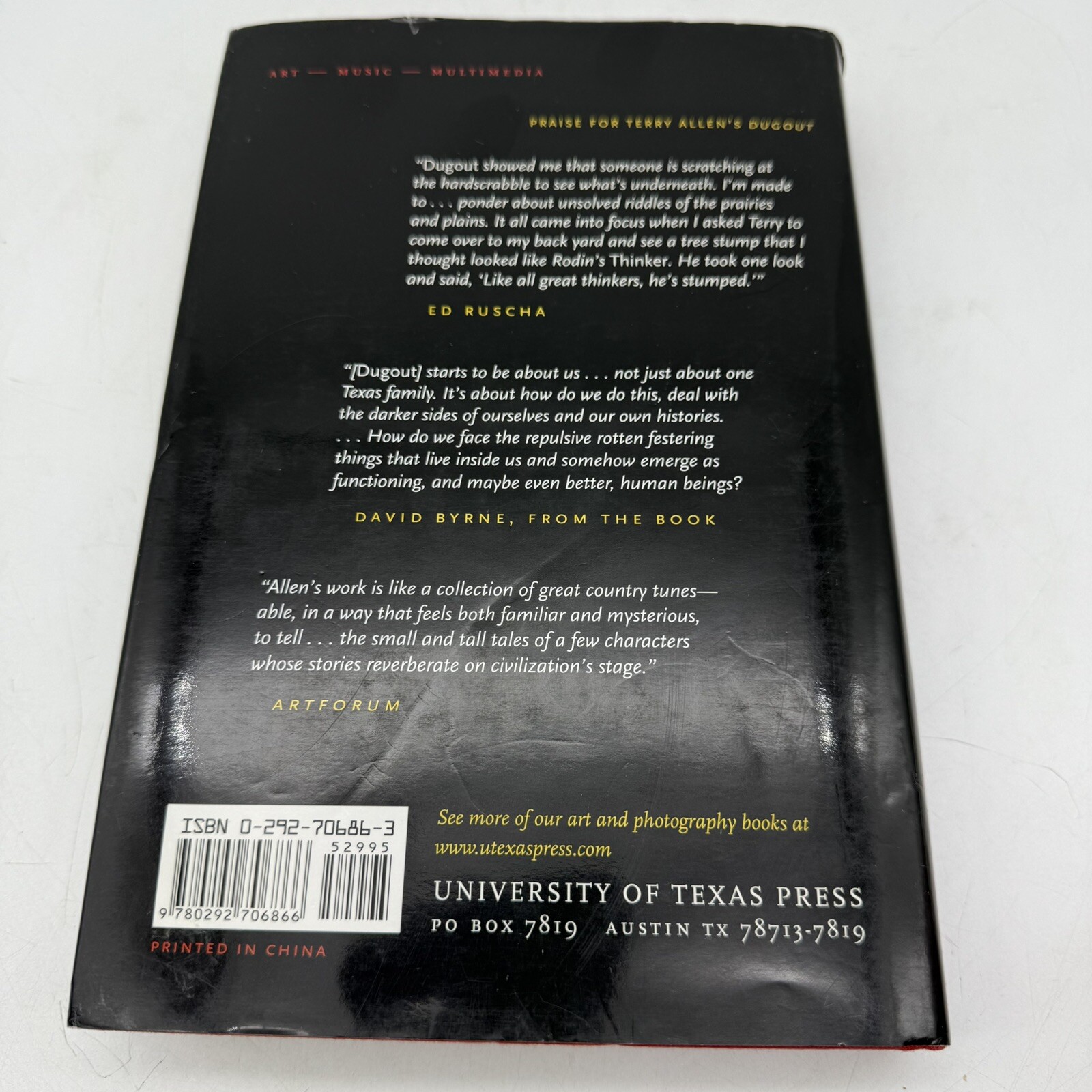 DUGOUT By Terry Allen & David Byrne – Hardcover *Read
