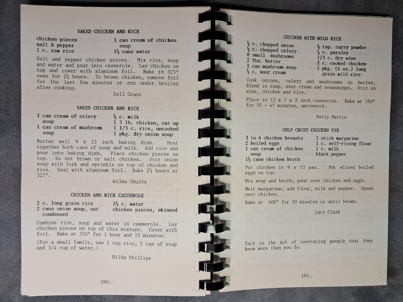 Cherished Recipes Cookbook First United Methodist Milledgeville Georgia GA