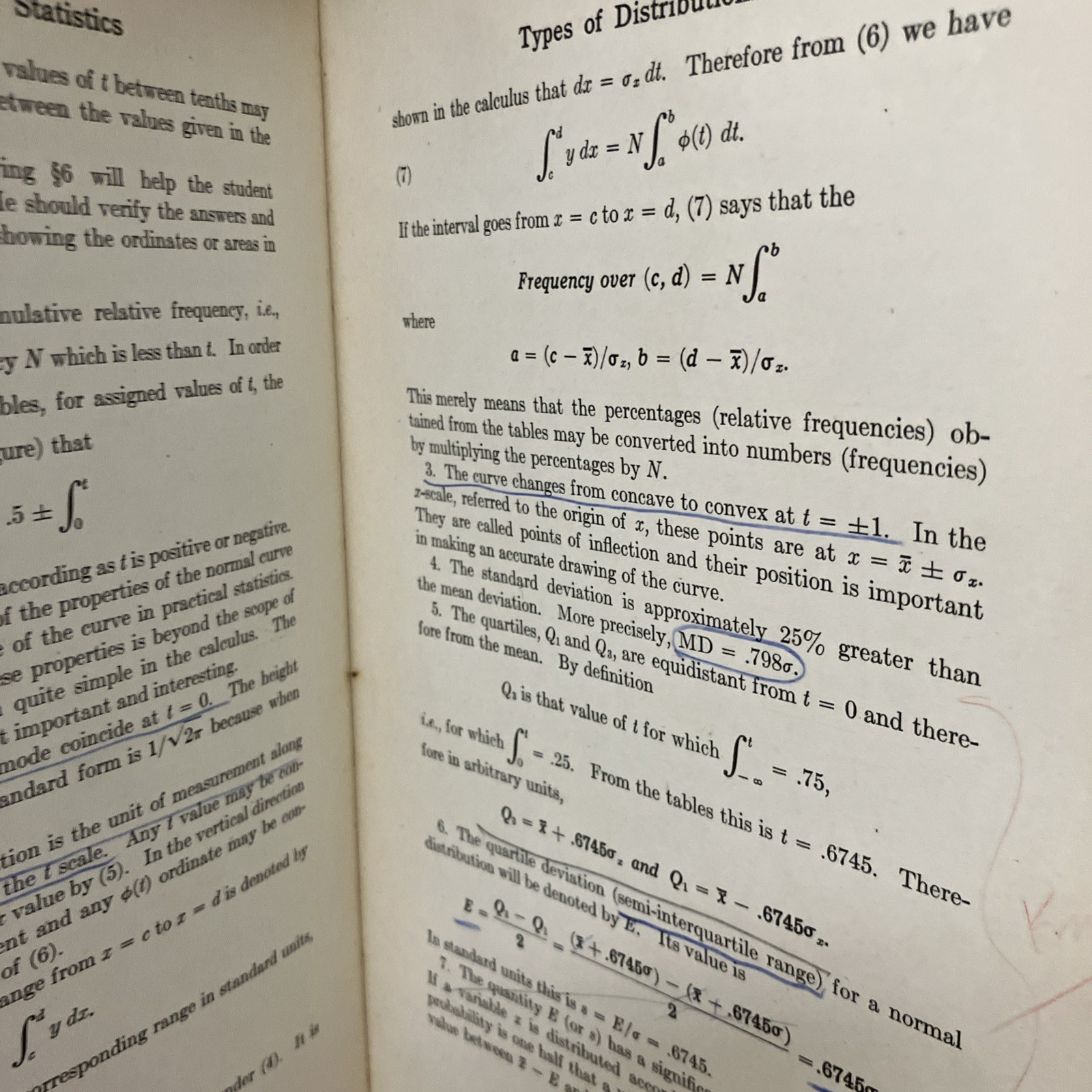 Vintage 1945 Mathematics of Statistics Part 1 John Kenney Nostrand Hardcover