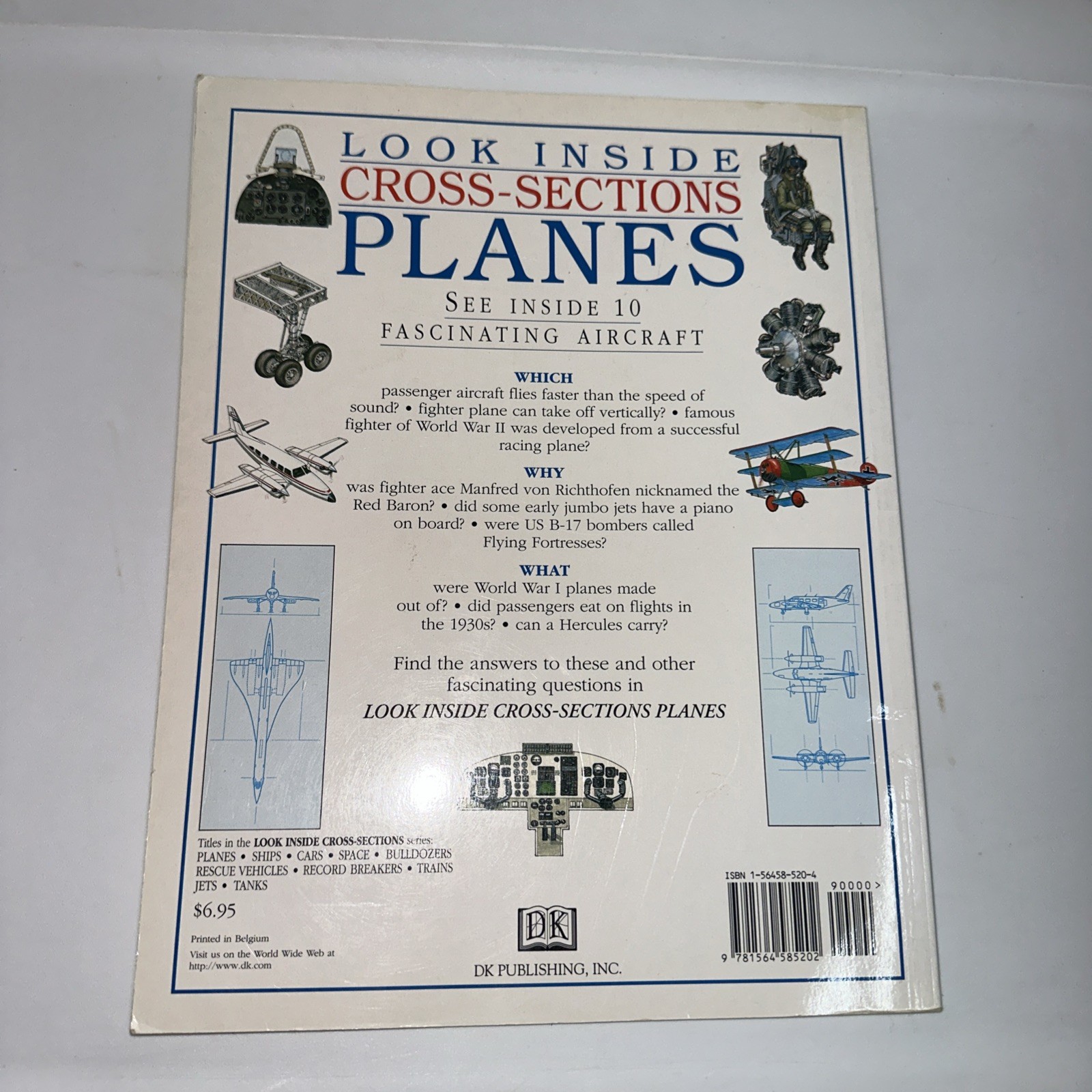 Planes; Look Inside Cross-Sections, Michael Johnstone printed in Belgium