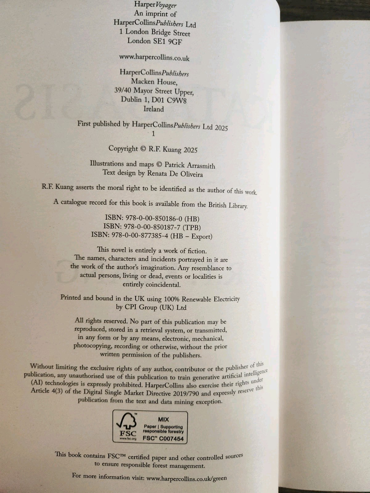 Katabasis by R.F. Kuang Waterstones Signed Exclusive Edition Sprayed Edges