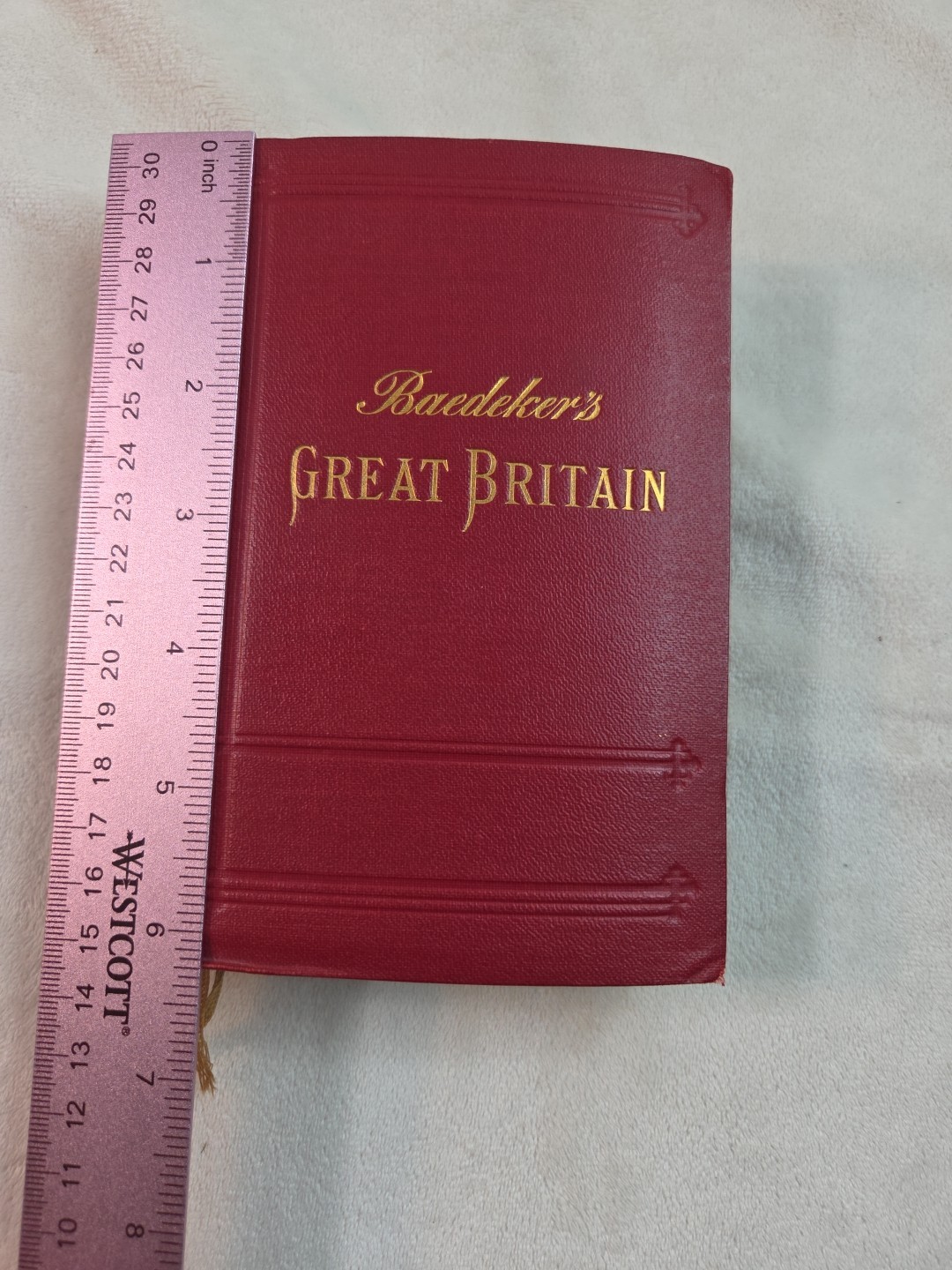 Great Britain Handbook for Travellers by Baedeker, Karl 1910 7th Ed w/ Maps Red