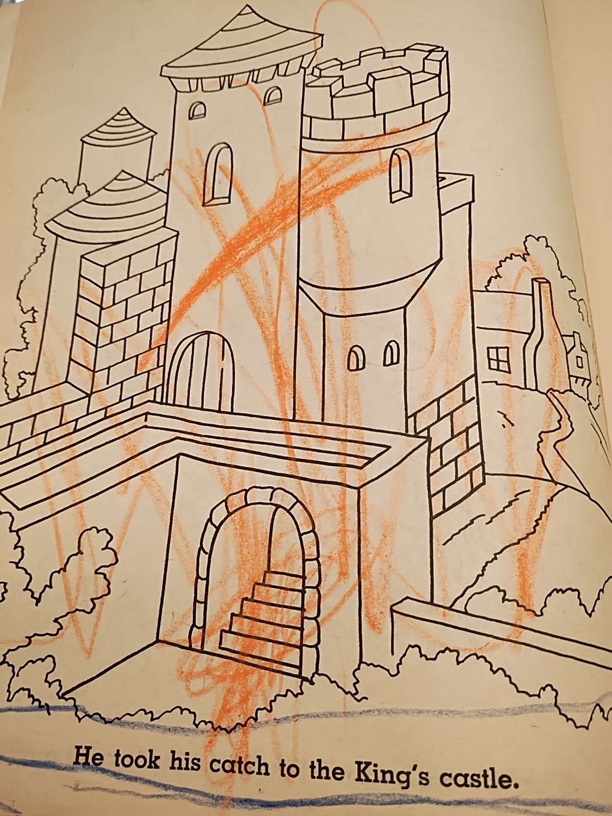 *16 Pages Used*1970s Puss In Boots Giant Coloring Book