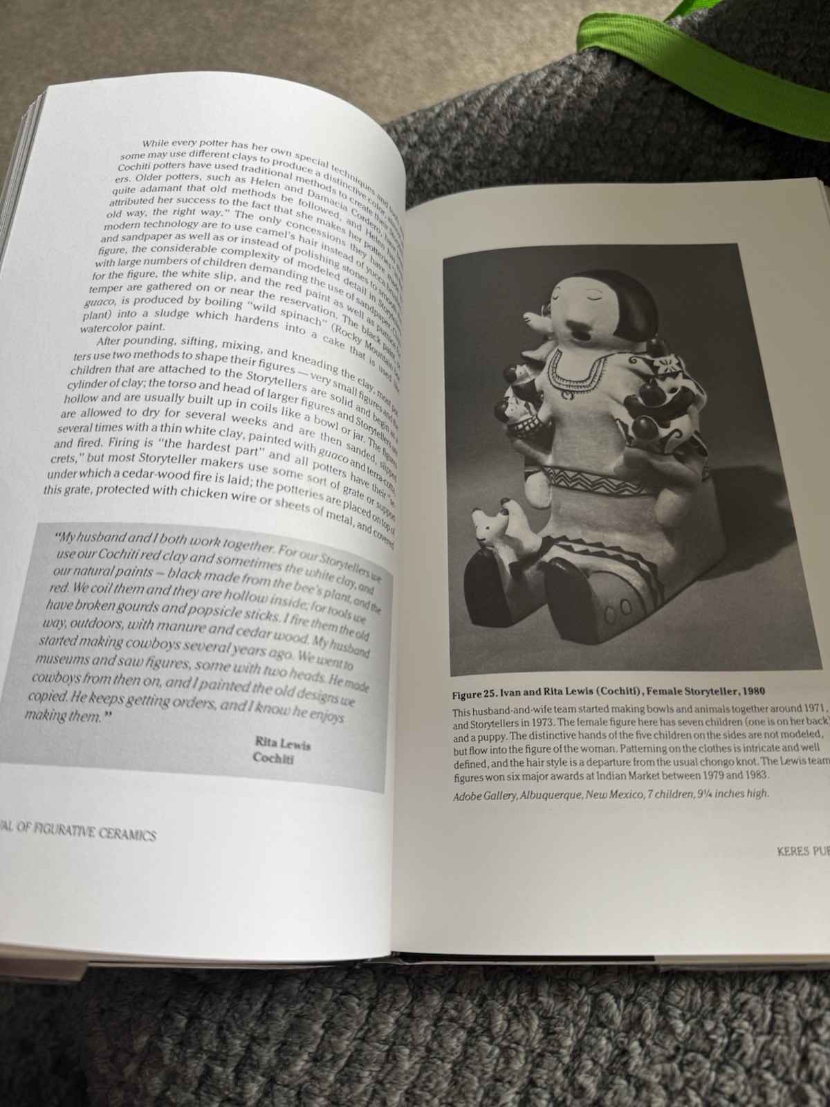 Pueblo Storyteller : Development of a Figurative Ceramic Tradition. Signed