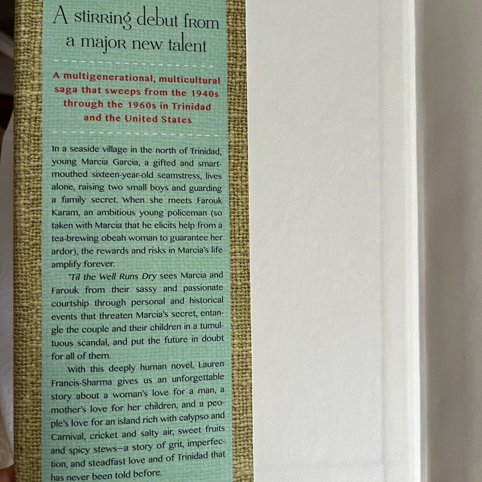 Til the Well Runs Dry by Lauren Francis-Sharma First edition 2014