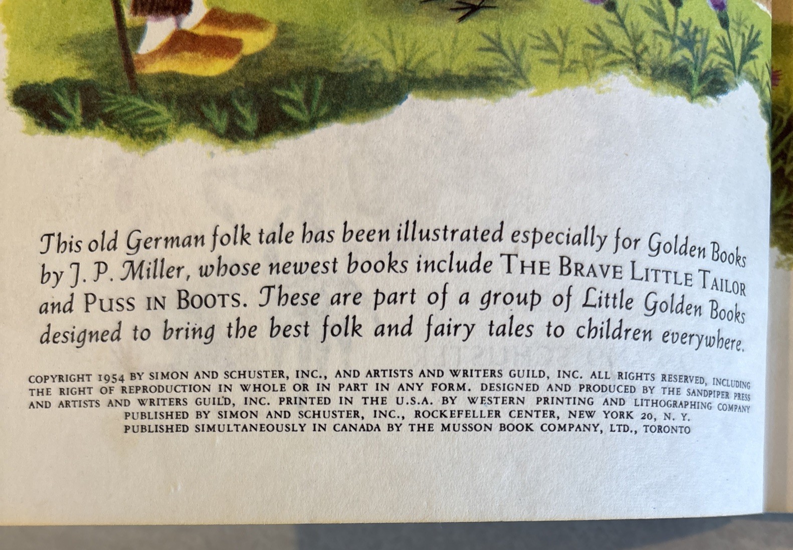 Little Golden Book: The Musicians of Bremen, Vintage 1954 HC, A (1st) Printing