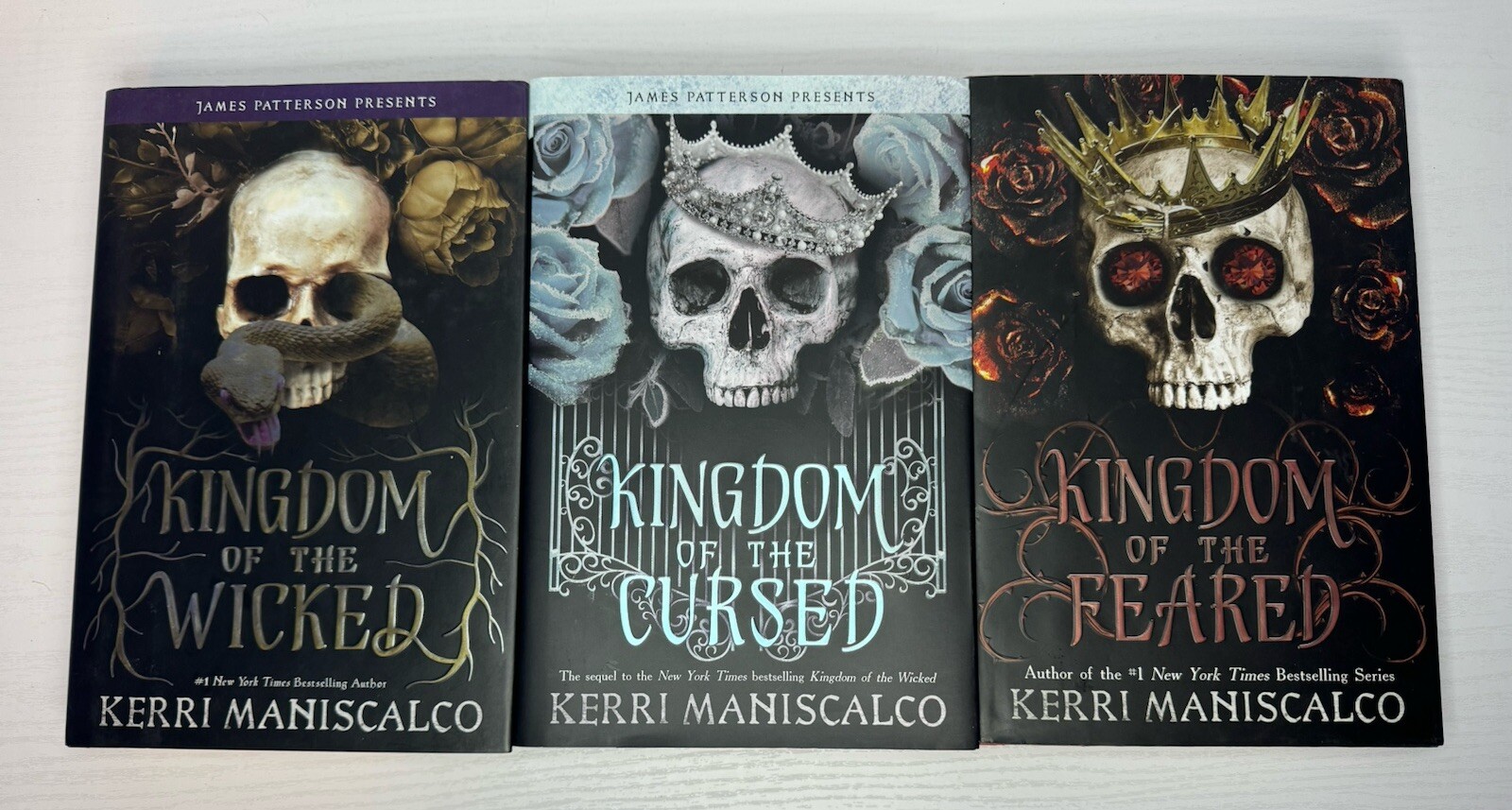 Kingdom of the Wicked Three Book Set by Kerri Maniscalco -Wicked, Cursed, Feared