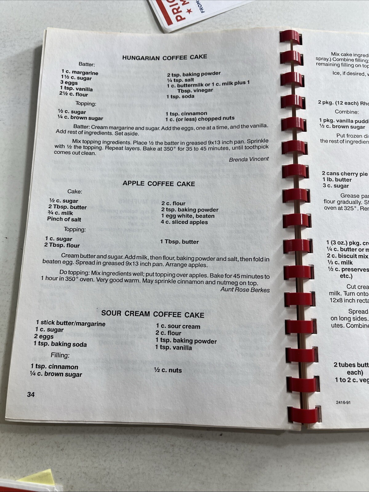 Carpentersville IL Illinois cookbook School Bus Drivers Czech Bohemian Kolaches