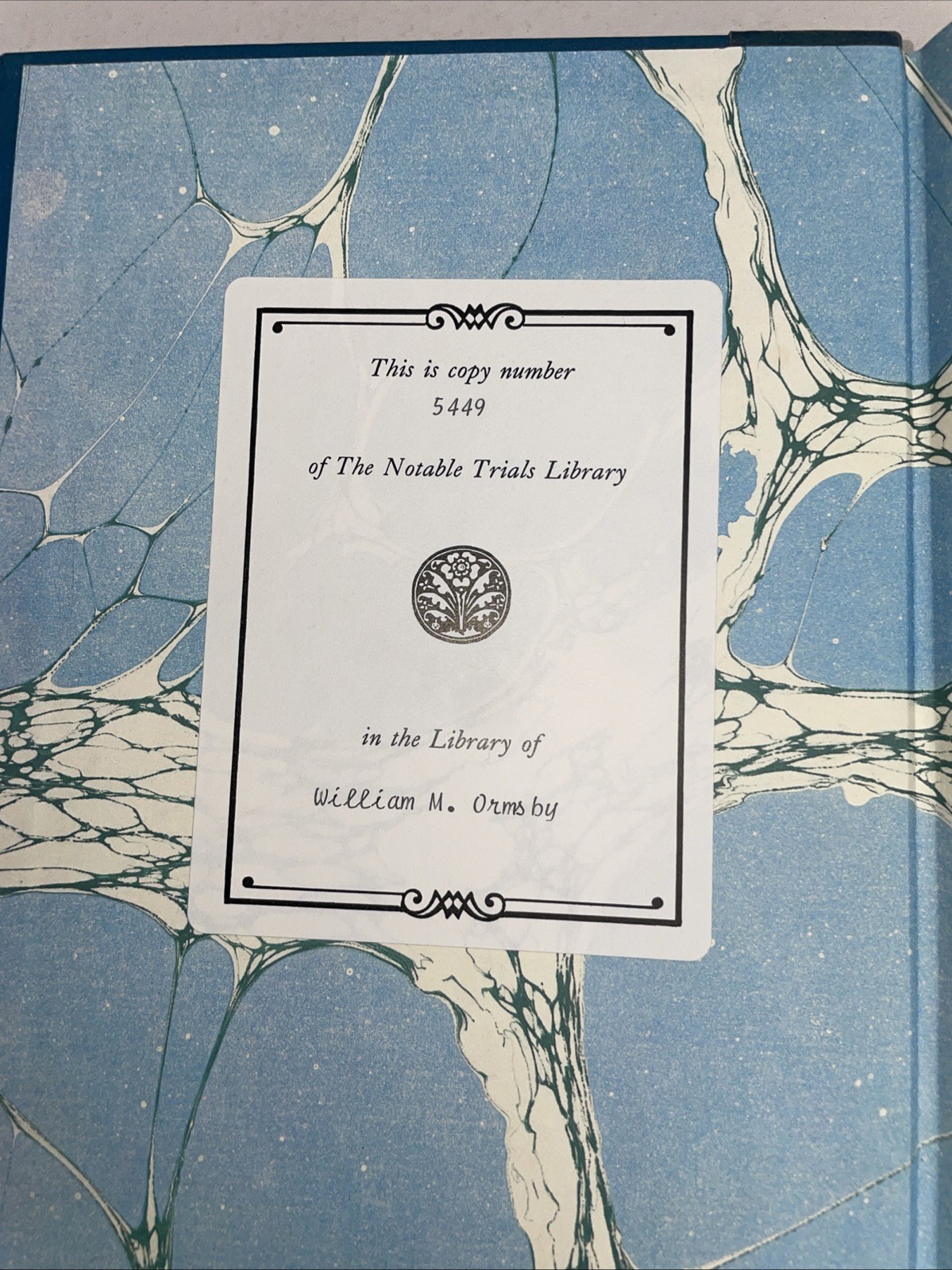 NOTABLE TRIALS LIBRARY~Report Trial Professor John Webster~1990 LEATHER HC~Murdr