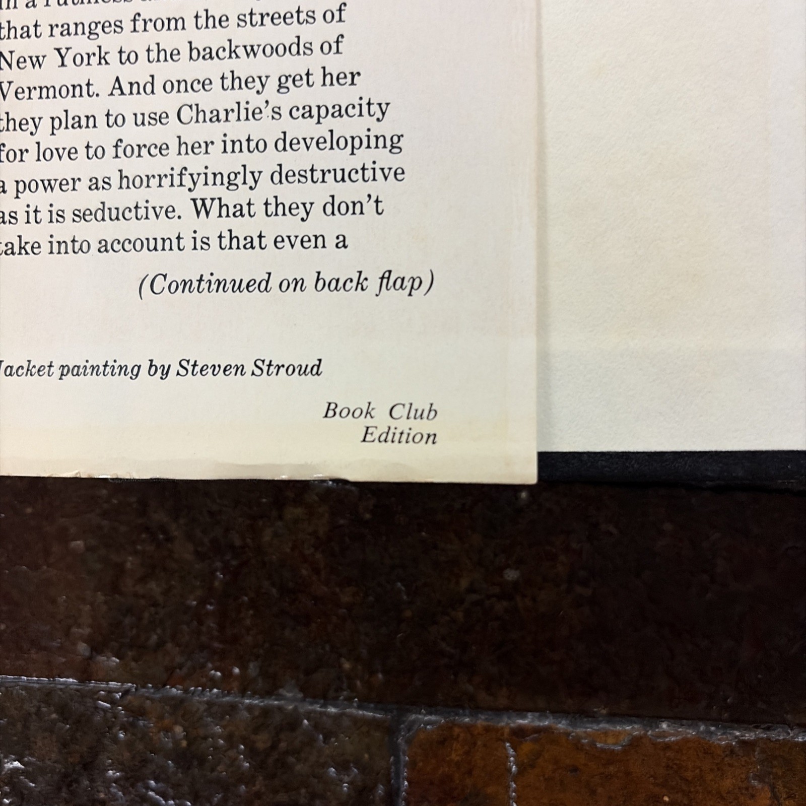 Firestarter Stephen King First Book Club Edition HCDJ 1980 Viking Press
