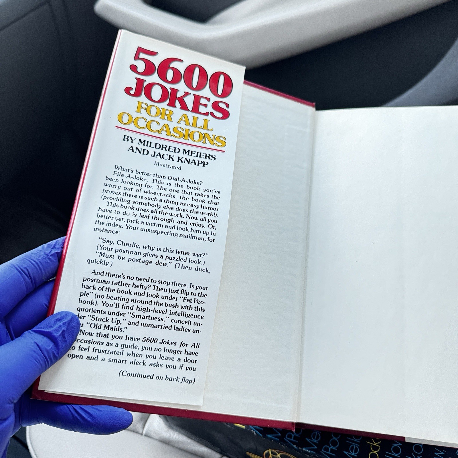 5600 Jokes for All Occasions by Mildred Meiers And Jack Knapp (Hard Cover)