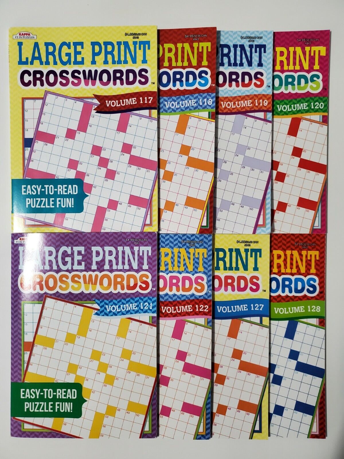 Large Print Crosswords Puzzle Books Kappa Games,Search,Hunt~ Pick up to 20 Vols