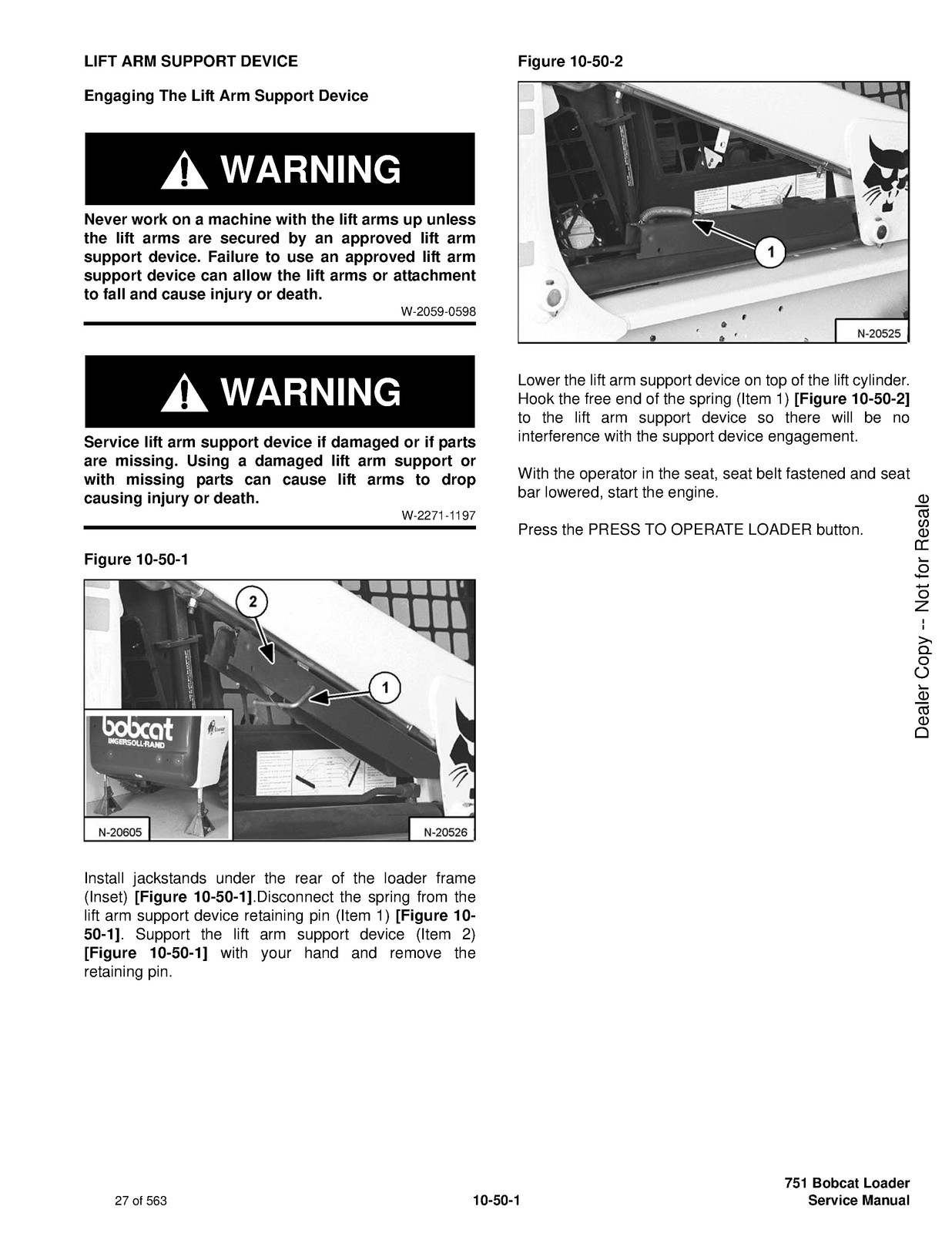 BOBCAT 751 Service Manual 2006 SN 515620001 Up – BOUND – COVERS – XL FOLDOUTS