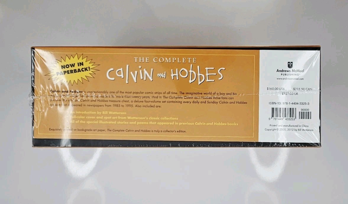 The Complete Calvin and Hobbes • 4 Book Box Set -Paperback NEW SEALED MSRP $160
