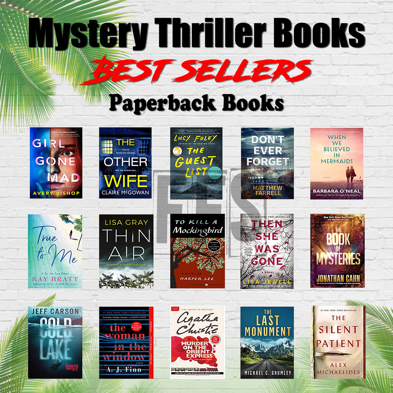Mystery Books Nonfiction Paperback Story Novel Suspense Thriller lot BEST SELLER