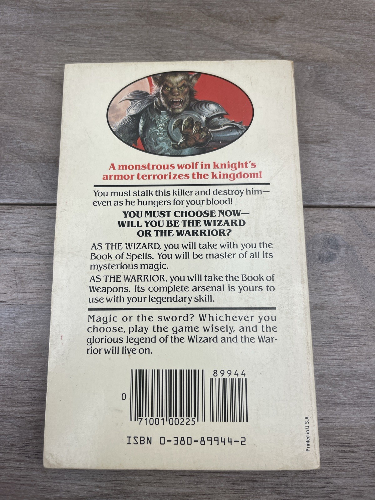 Challenge of the Wolf Knight R L Stine Wizards, Warriors, and You #7 1985 1st Ed