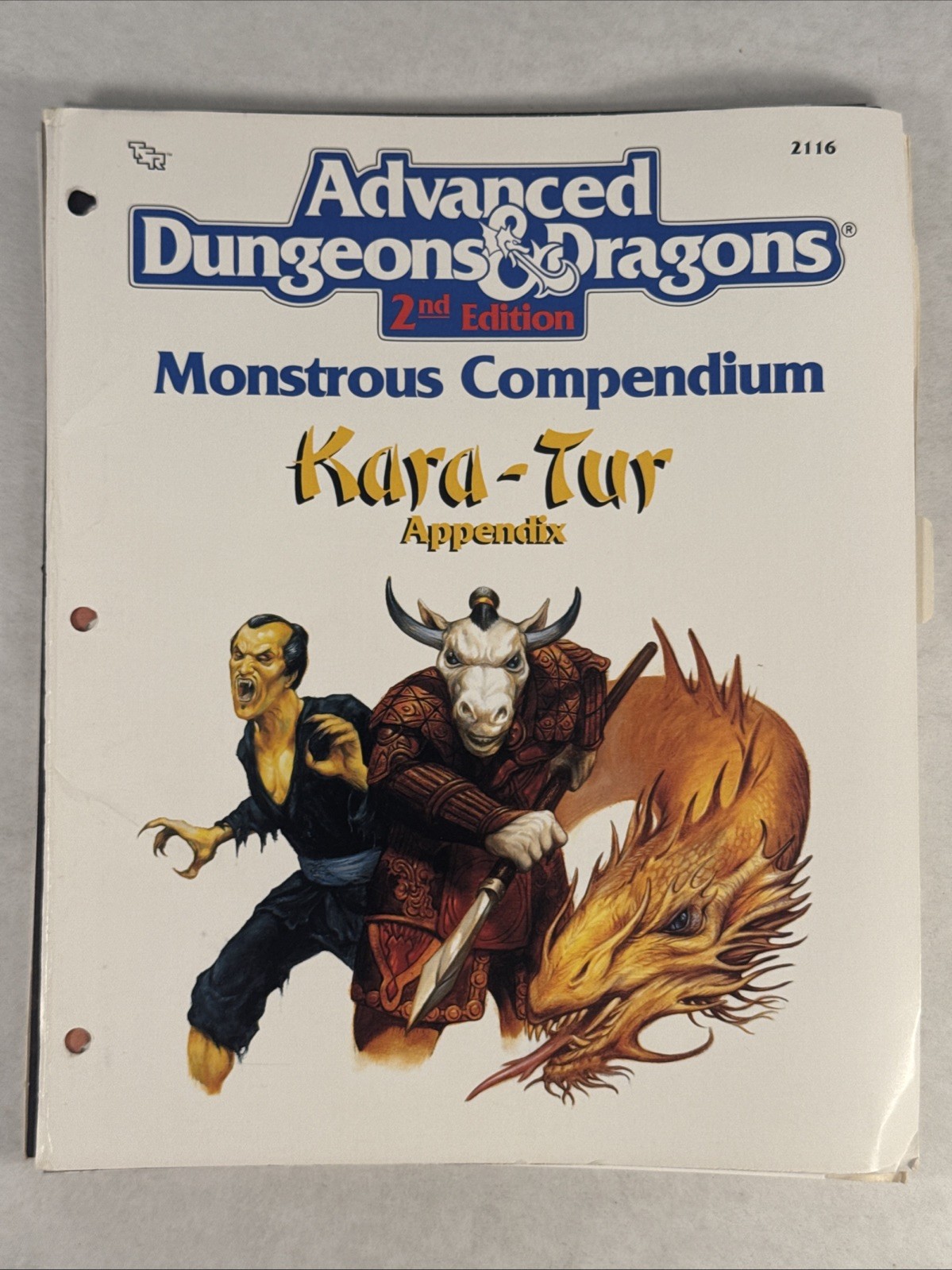 TSR Kara-Tur MC6 Monstrous Compendium Appendix 2116 Dungeons & Dragons D&D