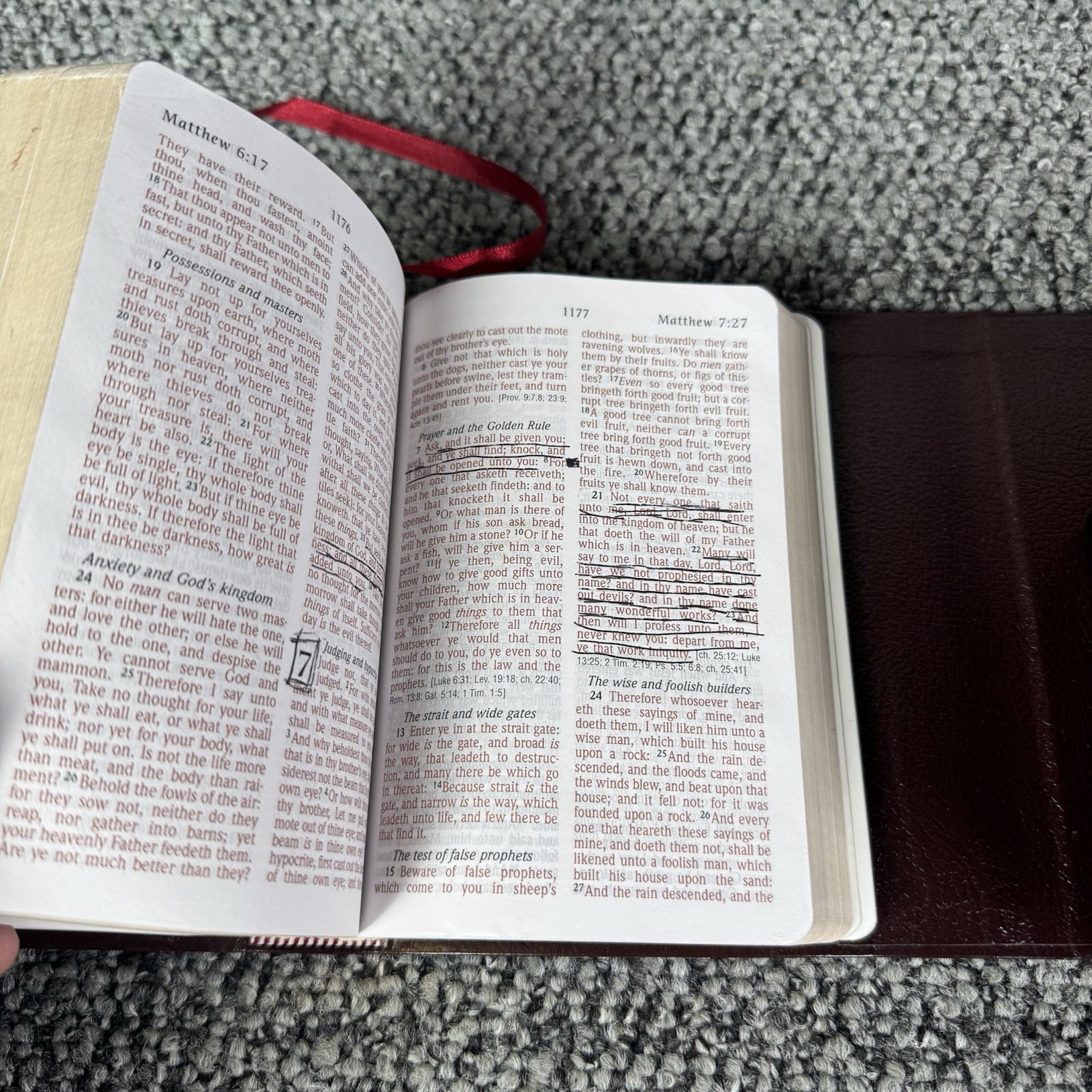 KJV Holy Bible Hendrickson Reference Edition Burgundy Bonded Leather Magnetic