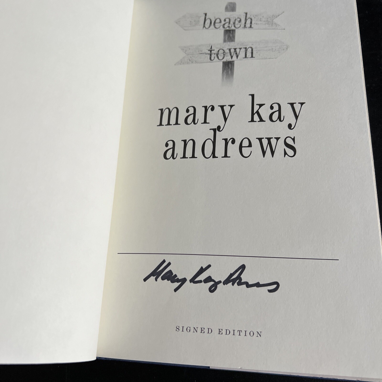 Publisher’s SIGNED 1st Edition Beach Town by Mary Kay Andrews 2015 HC DJ