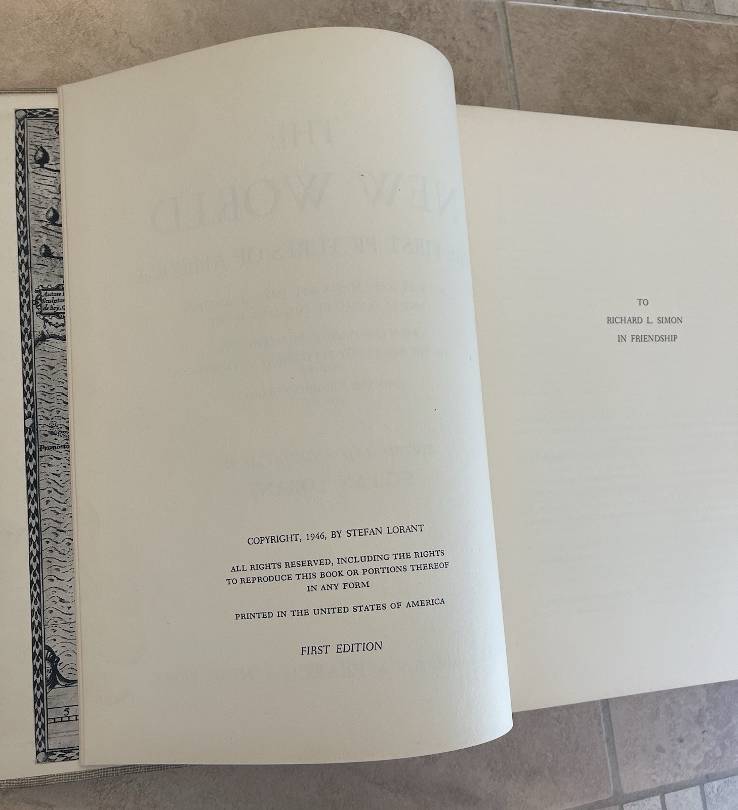 The New World 1st Pictures Of America By Stefan Lorant 1st Edition 1946