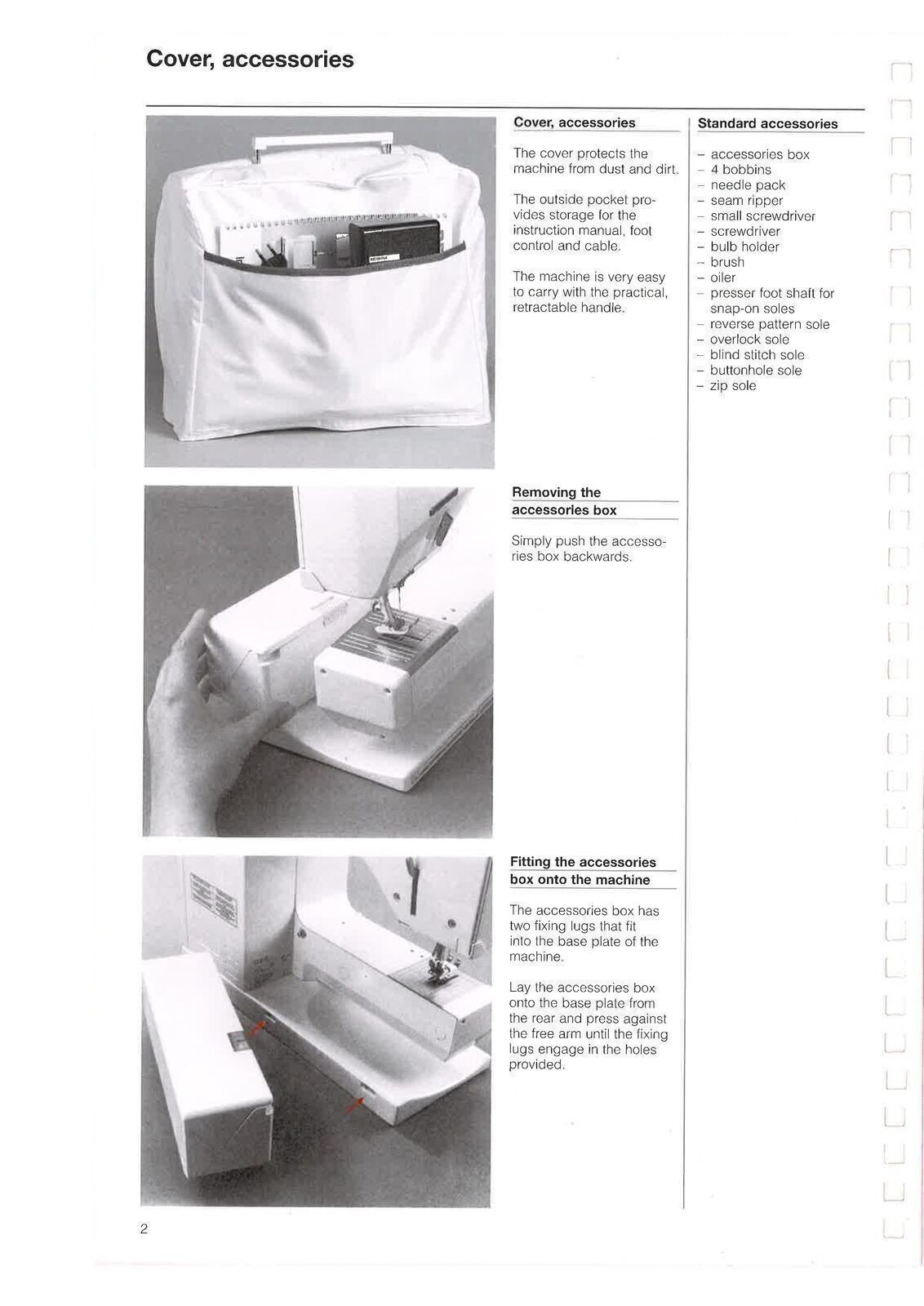 BERNINA 1008 Sewing Machine User Manual USERS Instruction Guide COLOR COPY