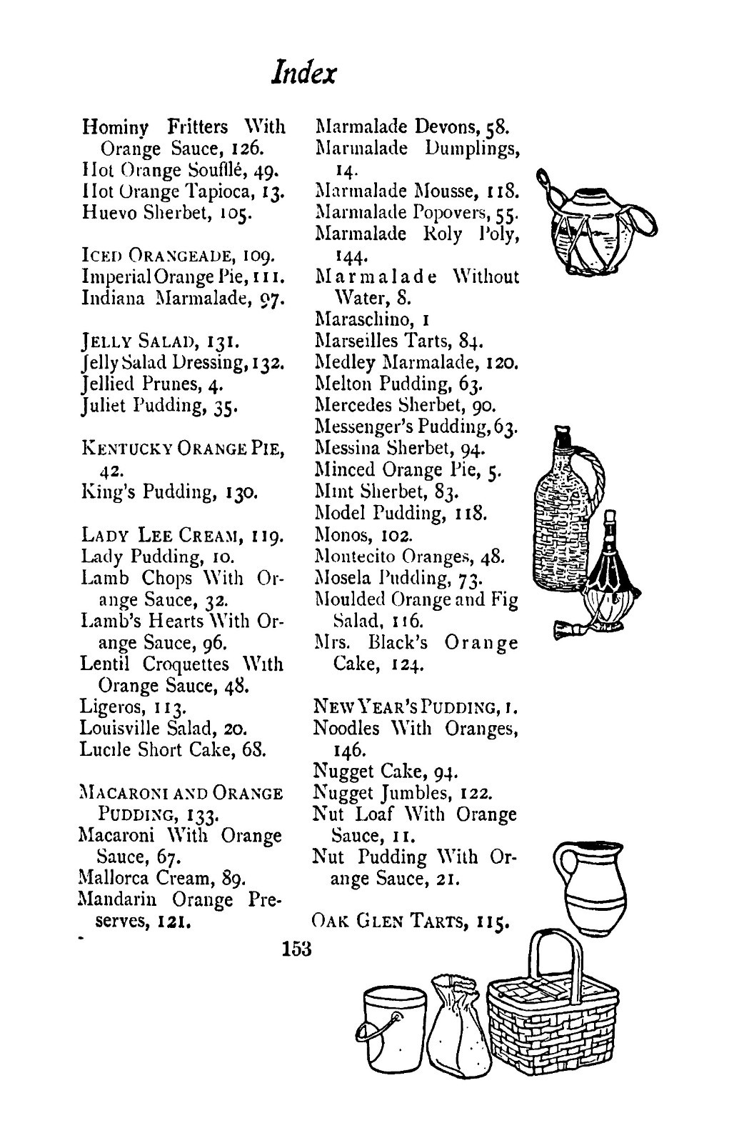 (1909) 365 Orange Recipes Vintage Cook Book 159 Pages