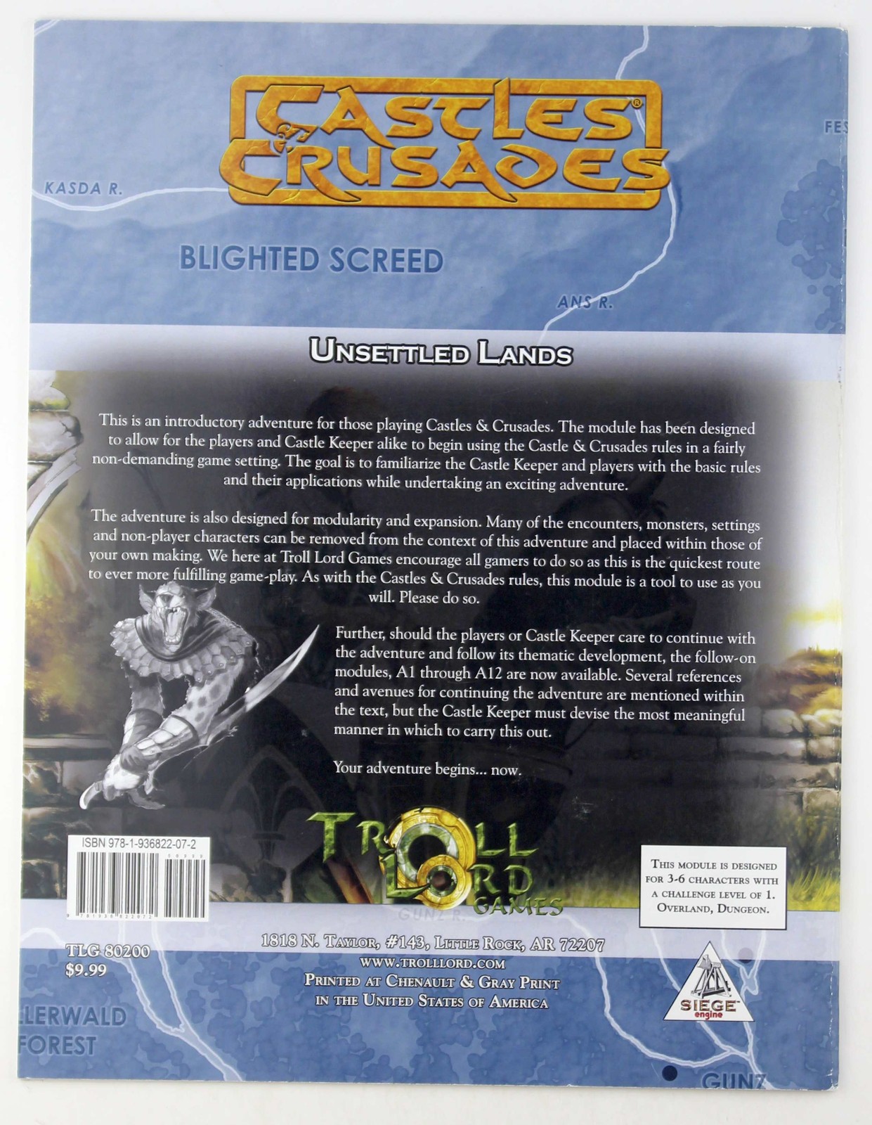 Castles & Crusades A0 The Rising Knight Davis Chenault Troll Lord Games