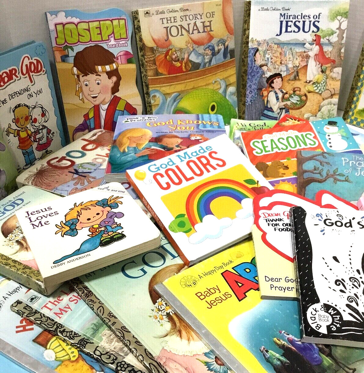 Lot 8 Christian Child Prayer Bible Jesus Story or Board Book Religion RANDOM MIX