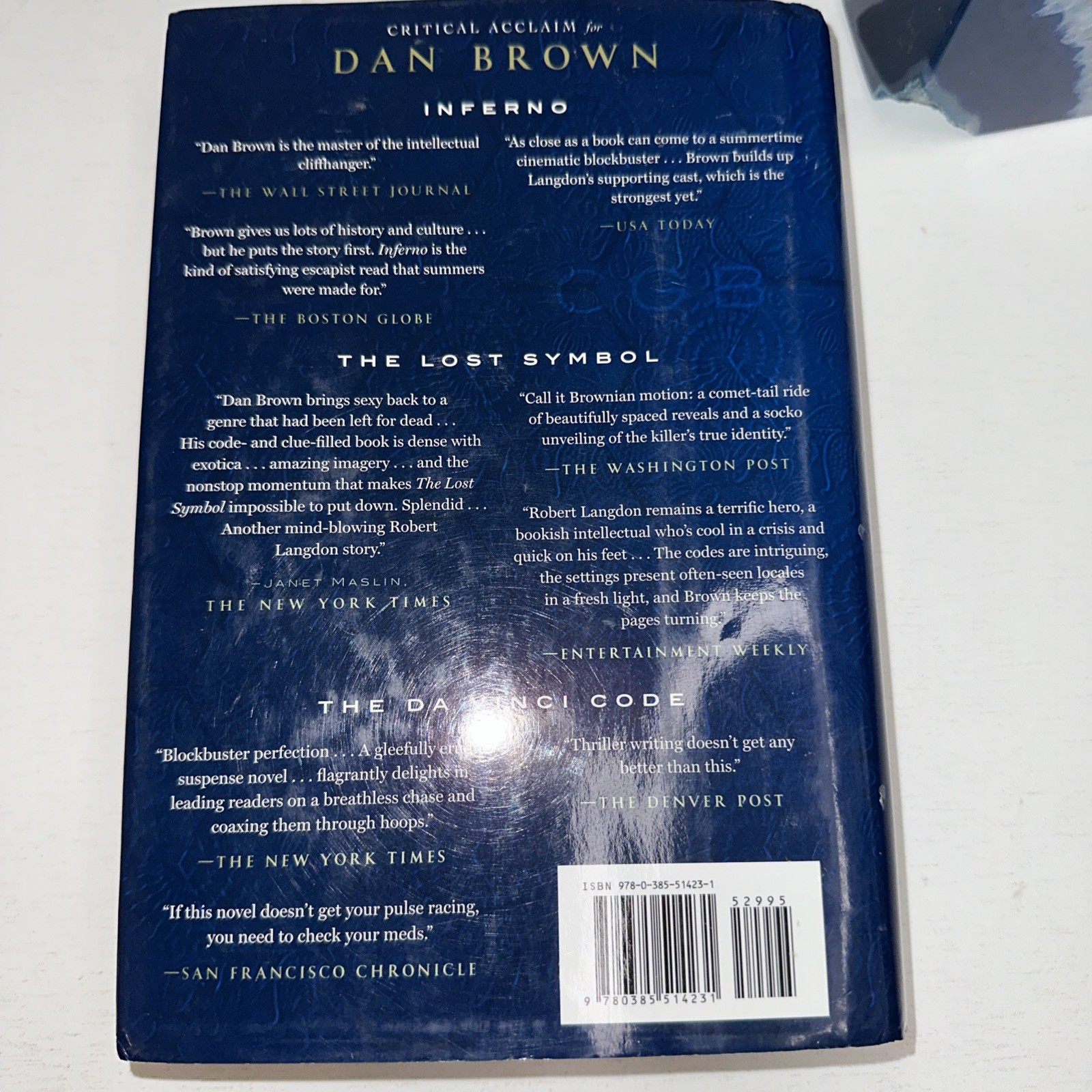 Dan Brown 7 Hardcover Book Lot Robert Langdon Series Set 1-7 HCDJ