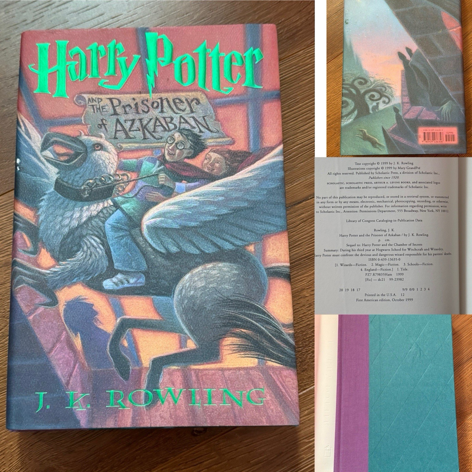 1999 HARRY POTTER and the Prisoner of Azkaban by J. K. Rowling, TRUE 1st Edition