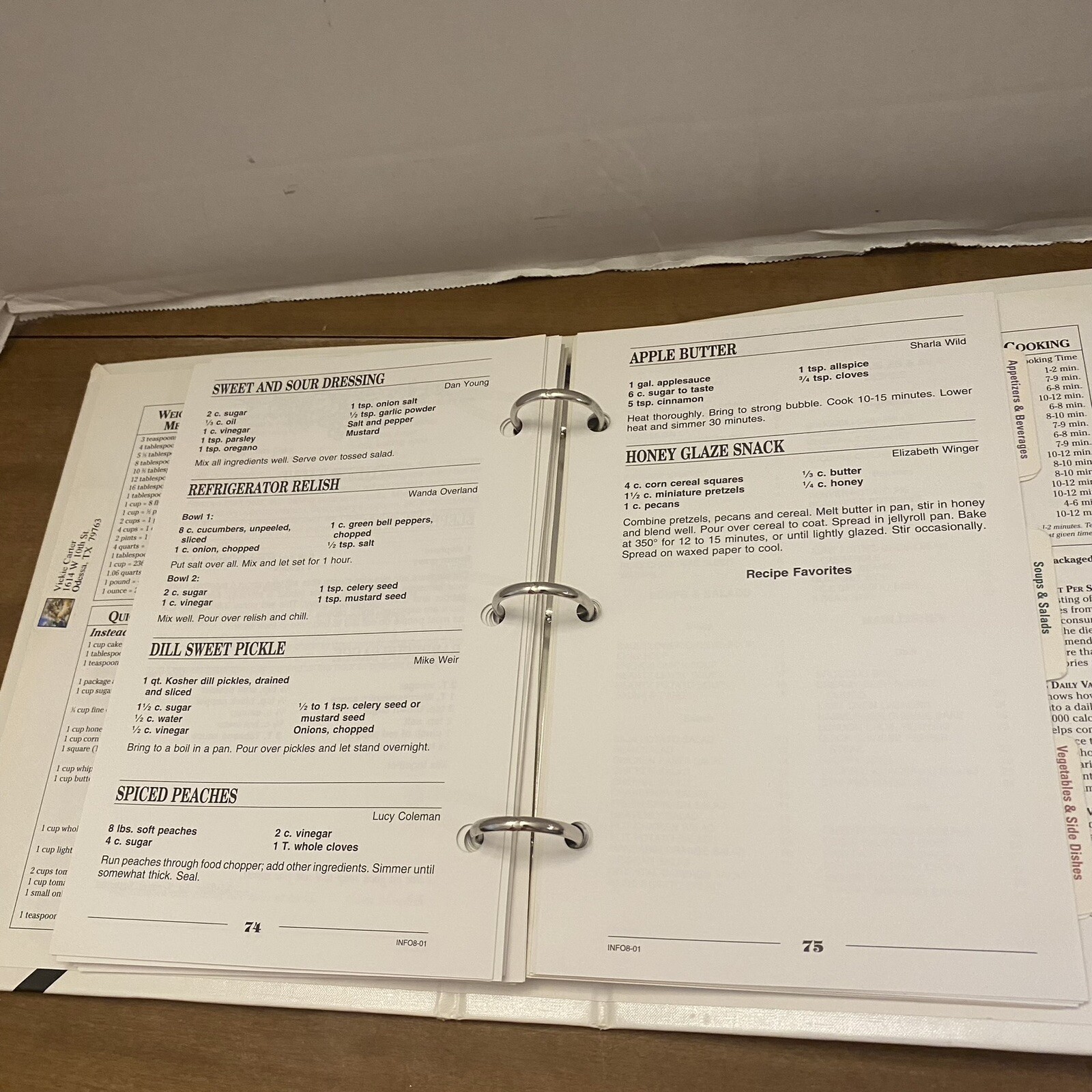 Morris Press Sample Cookbook 2 Ring Binder A Taste Of Heaven