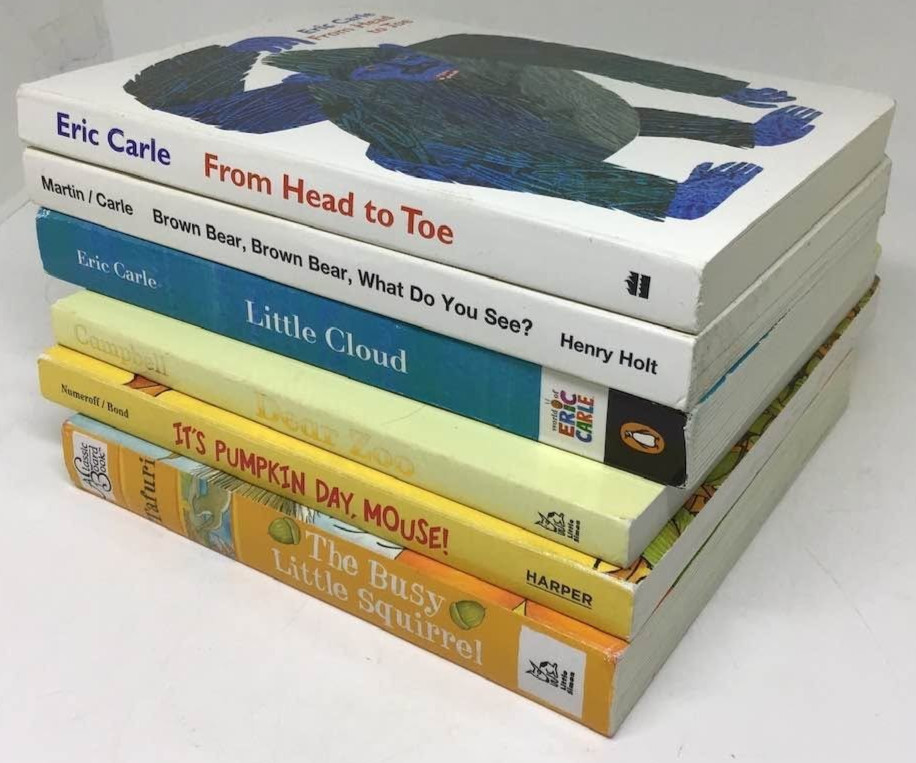 Toddler Board Books Lot Eric Carle Pumpkin Day Squirrel Zoo Head Toe Brown Bear