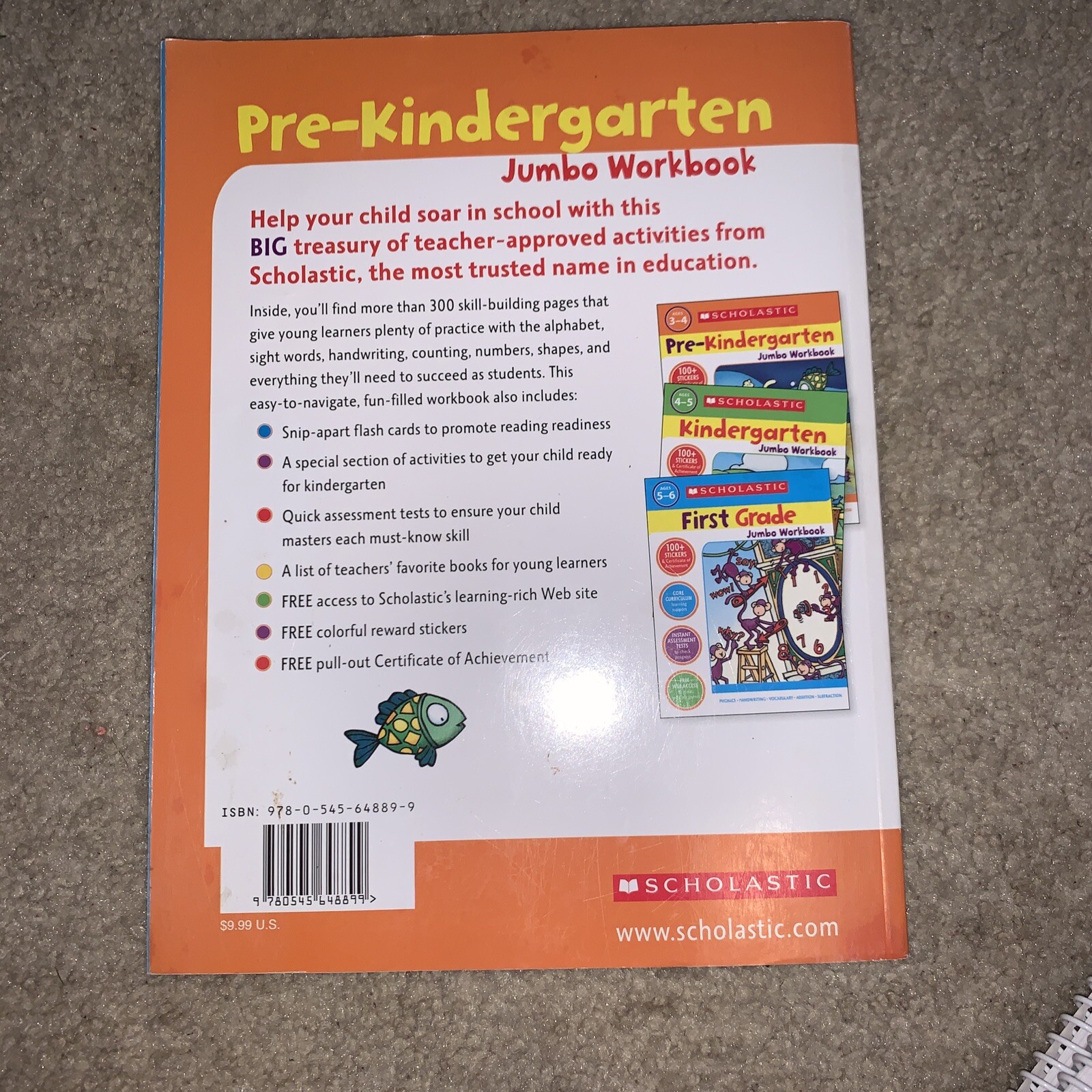 Scholastic Pre-Kindergarten Jumbo Workbook with Stickers