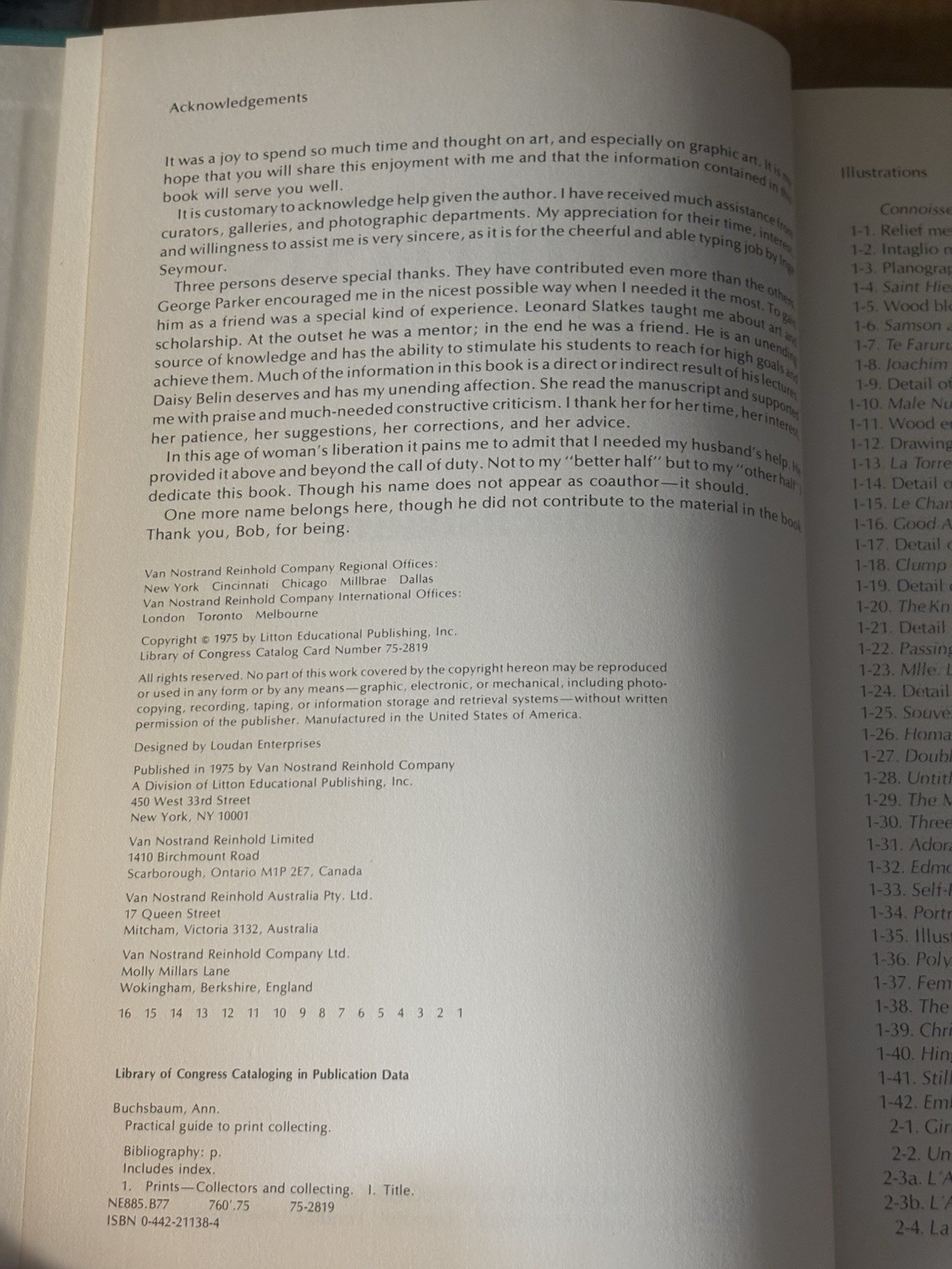 Practical Guide to Print Collecting by Ann Buchsbaum HC/DJ 1975