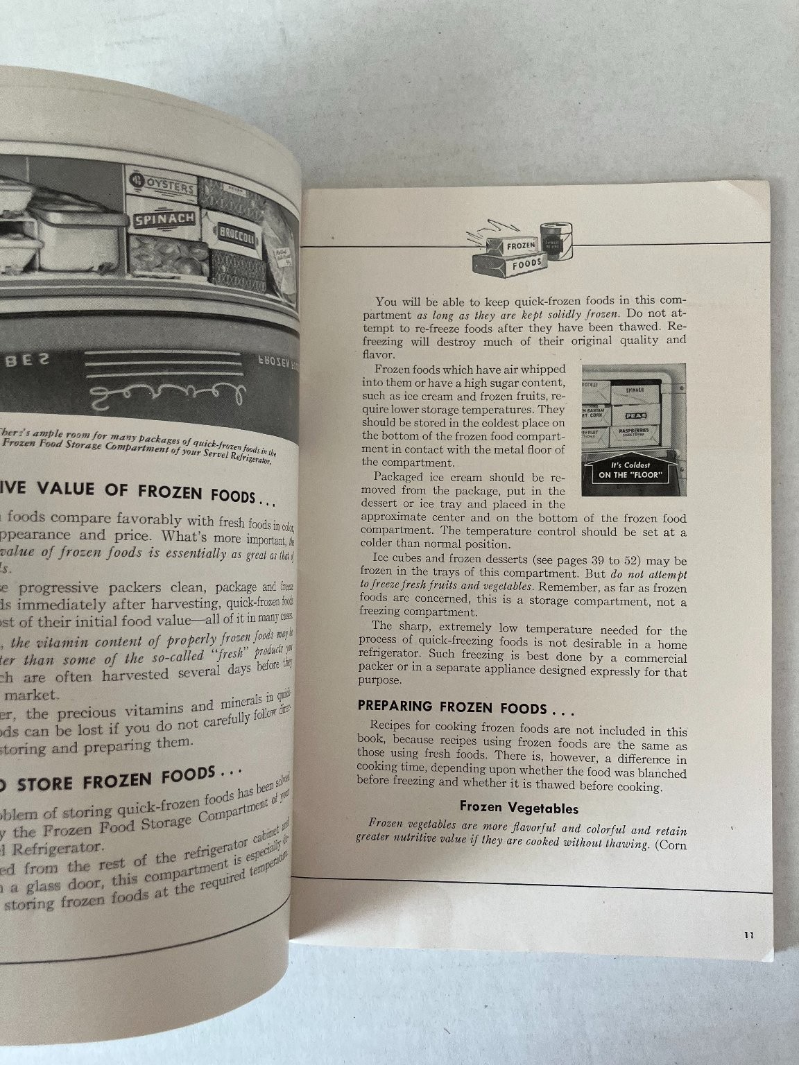 Making Most of Your Servel 1948 Vintage Refrigerator Cookbook Recipes Paperback