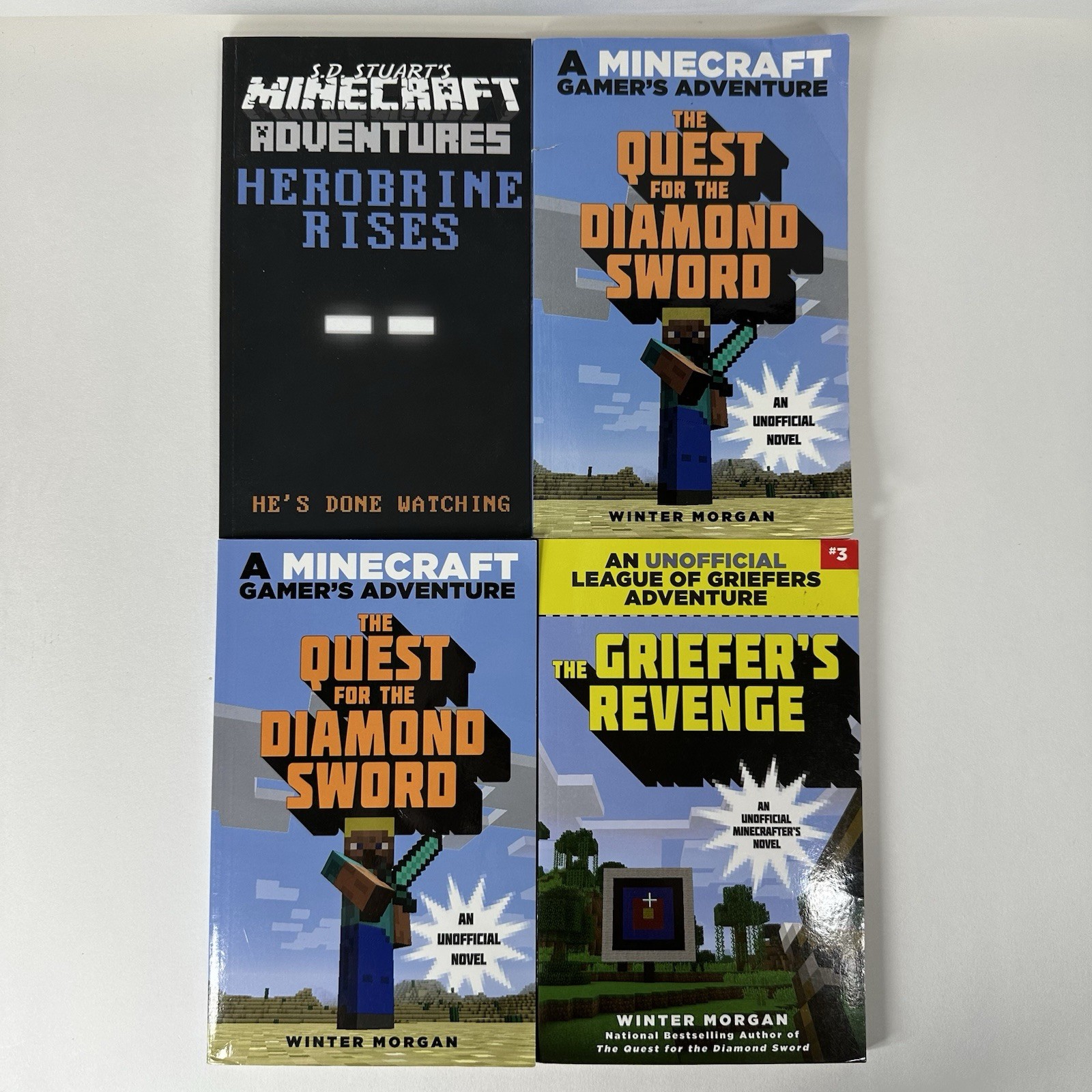Minecraft Novels, Lot of 10 Books, Various Authors, Chapter Books, Good