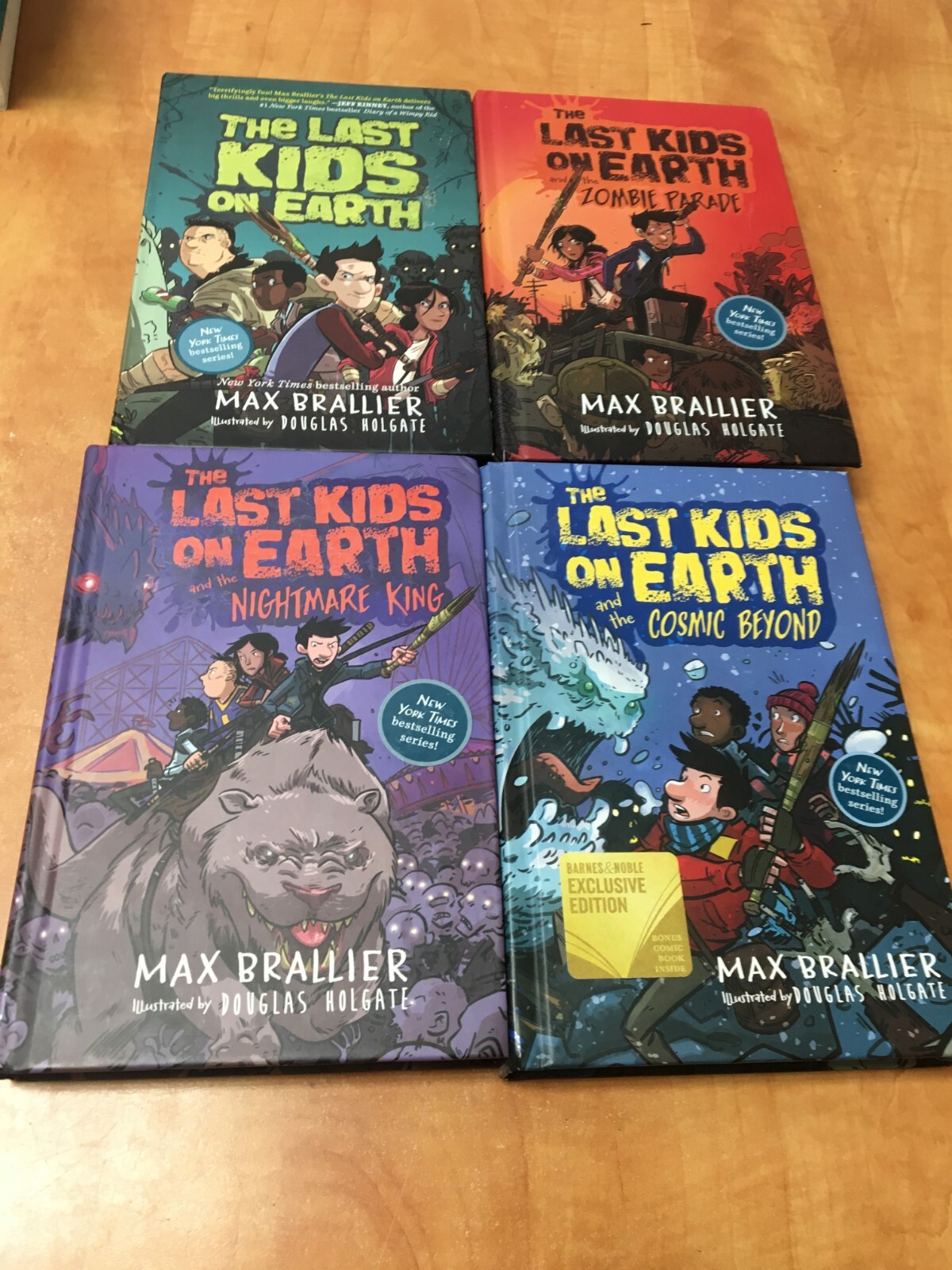 The Last Kids on Earth Book SET 1 2 3 4 by Max Brallier lot of 4 Hardcover
