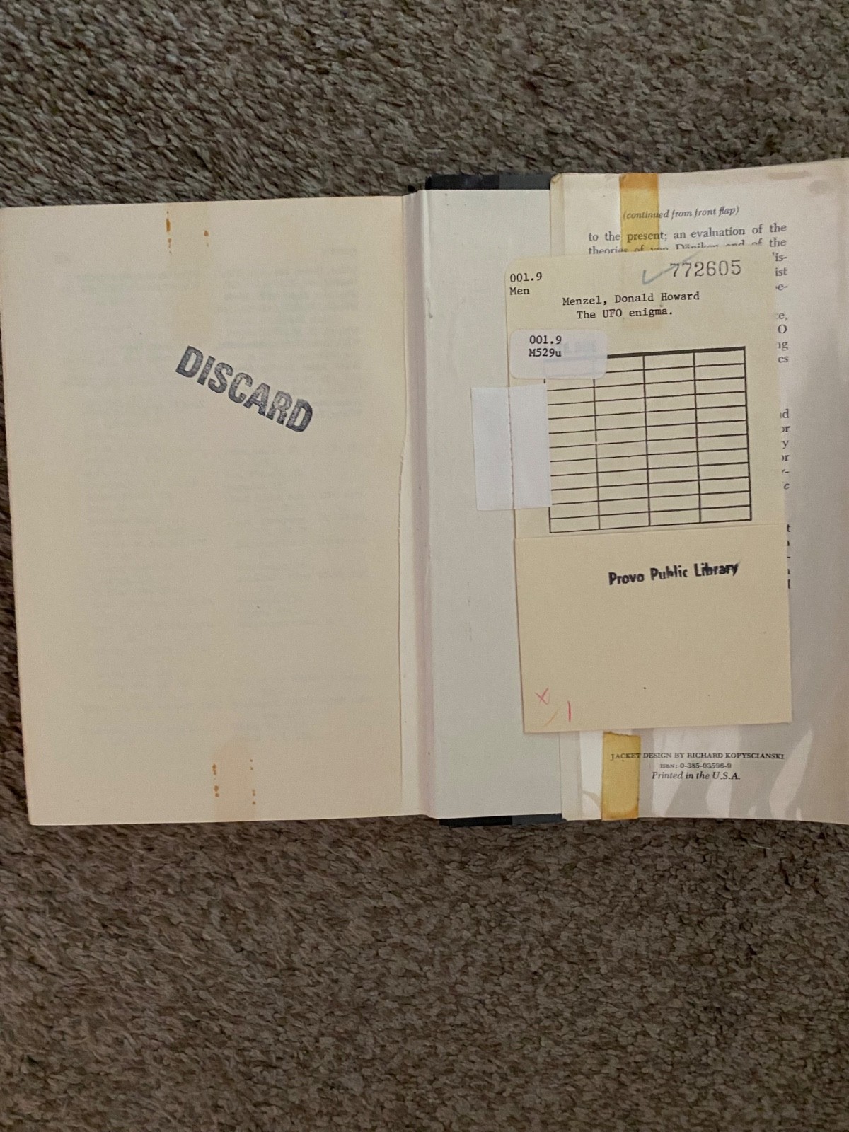 UFO Enigma-the Definitive Explanation of the UFO Phenomenon by Donald H. Menzel