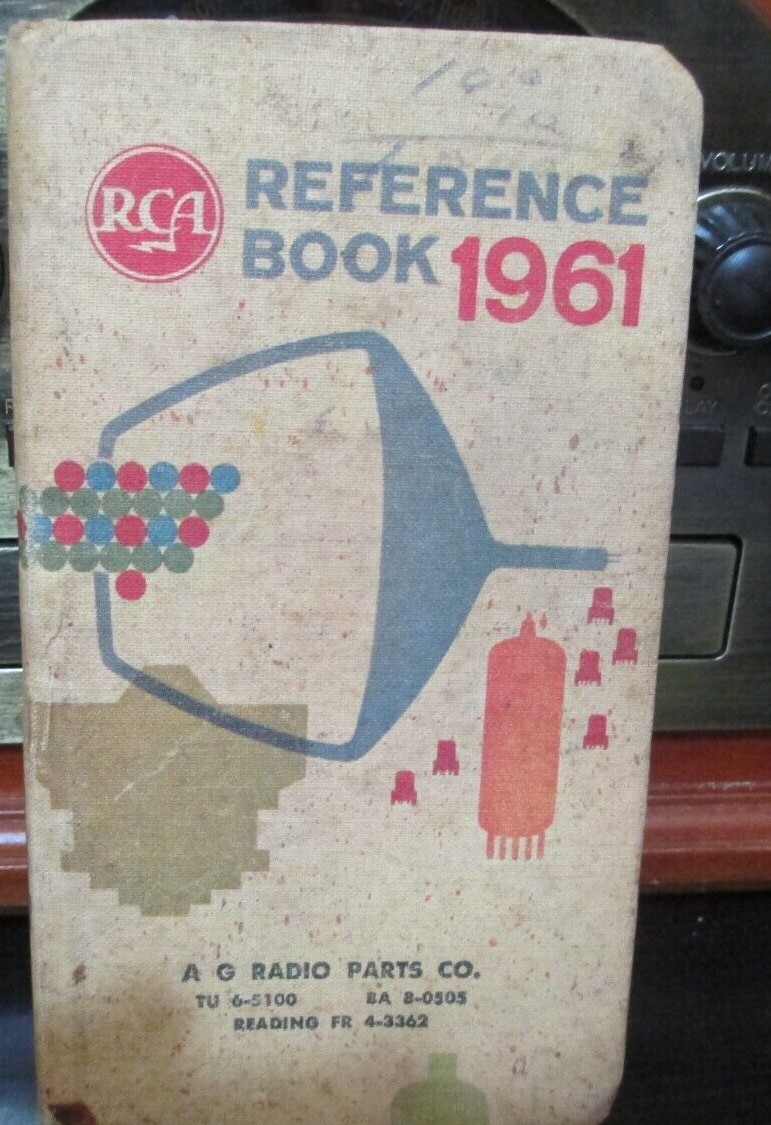 Vintage 1961 RCA Reference Book AG RADIO PARTS, READING FR 260 PAGES VG++