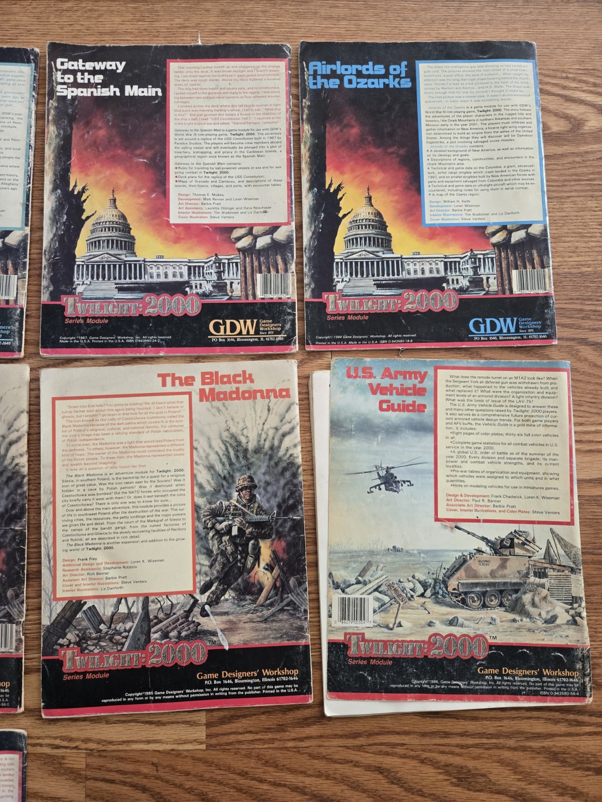 10 Twilight 2000 Military Role Playing Book Lot Used Rare RPG vintage
