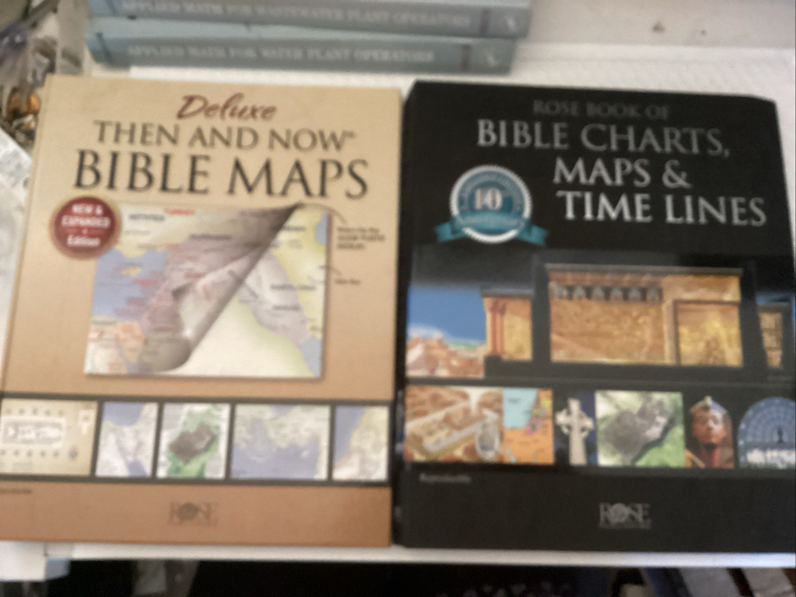 Lot 2 Rose Book of Bible Charts, Maps, Time Lines Deluxe Then & Now Bible Maps